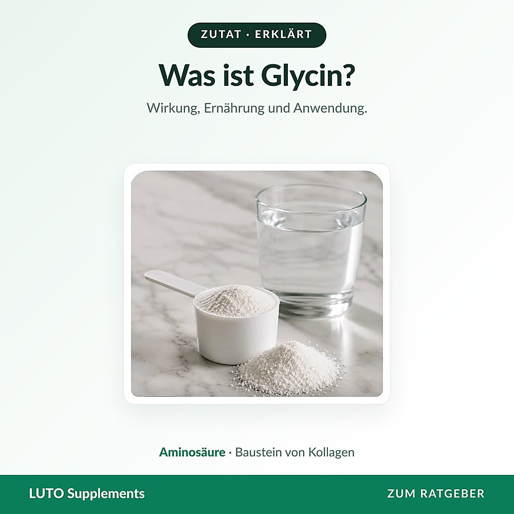 Glycinpulver in einem Messlöffel