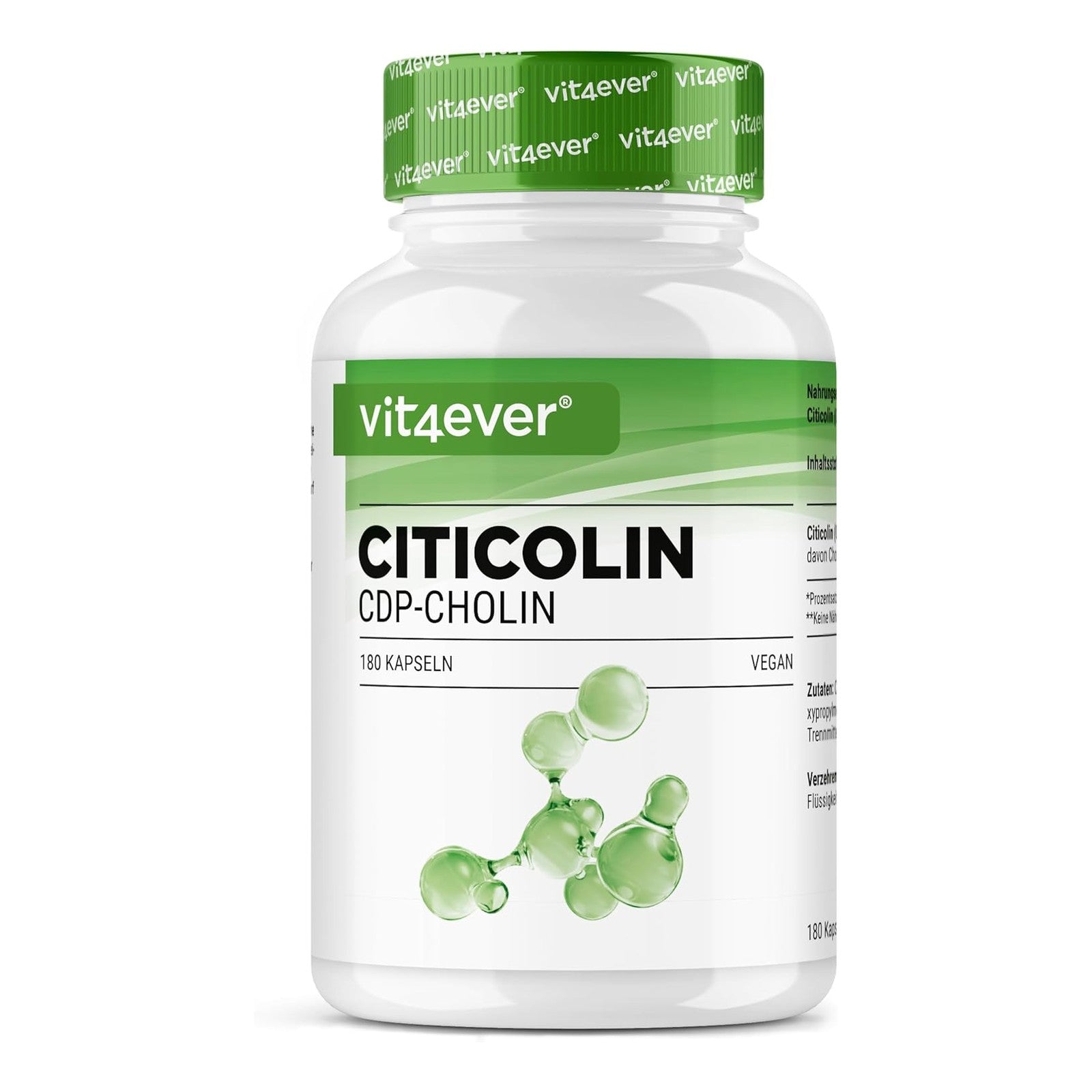 Vit4ever CDP-Cholin Citicolin - 180 Kapseln