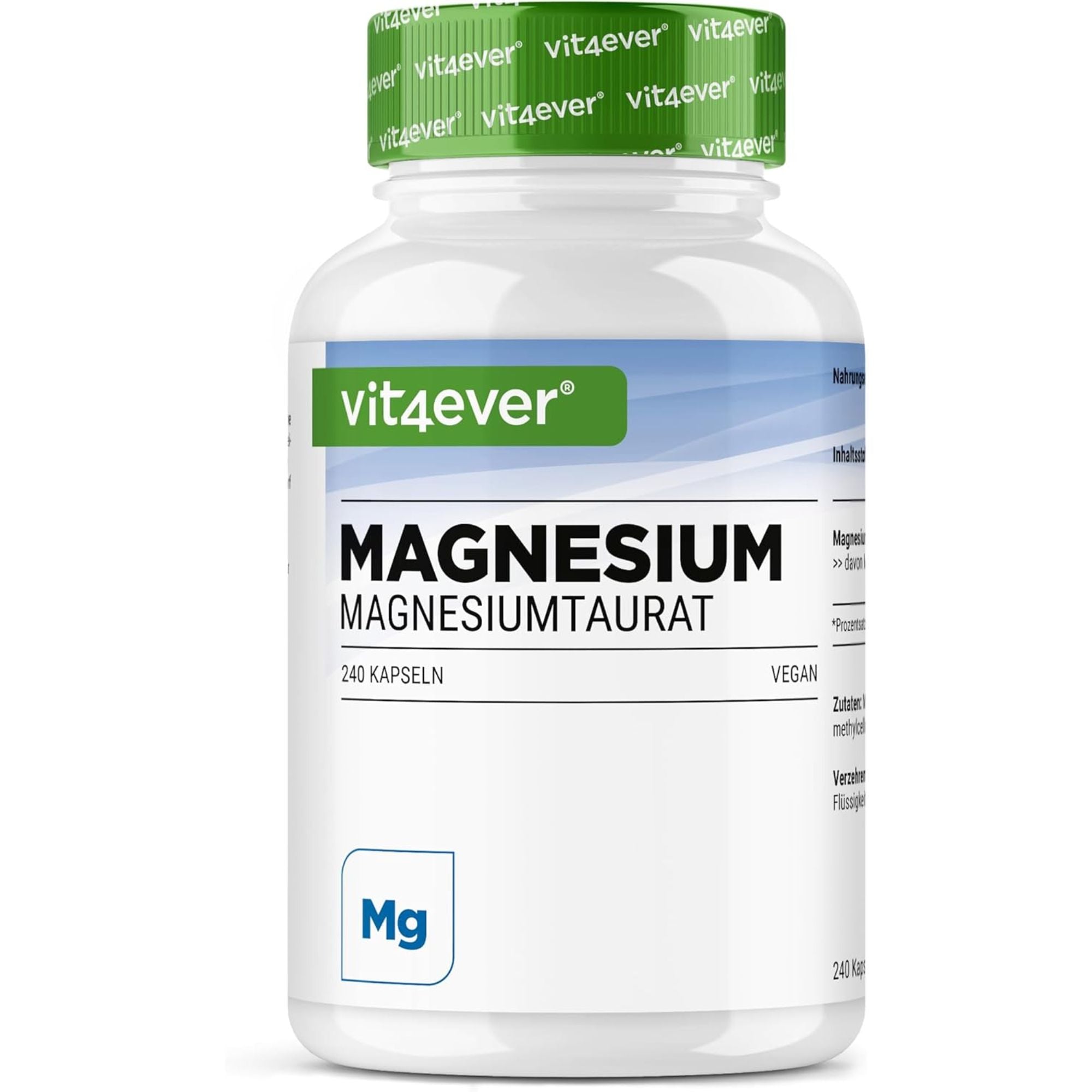 Vit4ever Magnesiumtaurat 200 mg - 240 Kapseln
