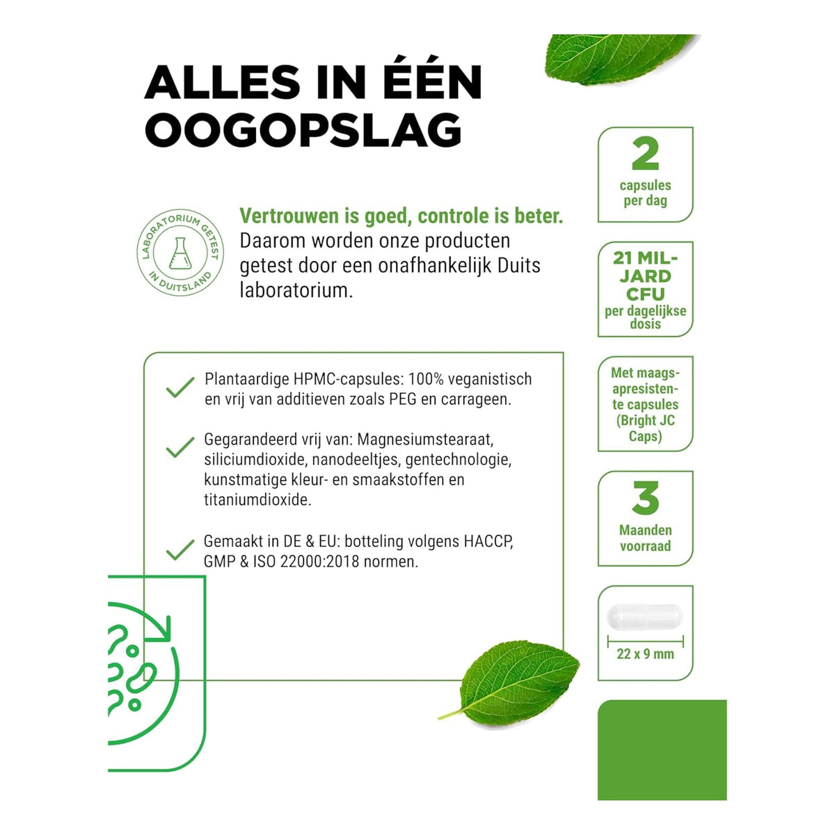 Probio 20 Bakterienkomplex 21 Milliarden KBE | 180 Kapseln | Vit4ever