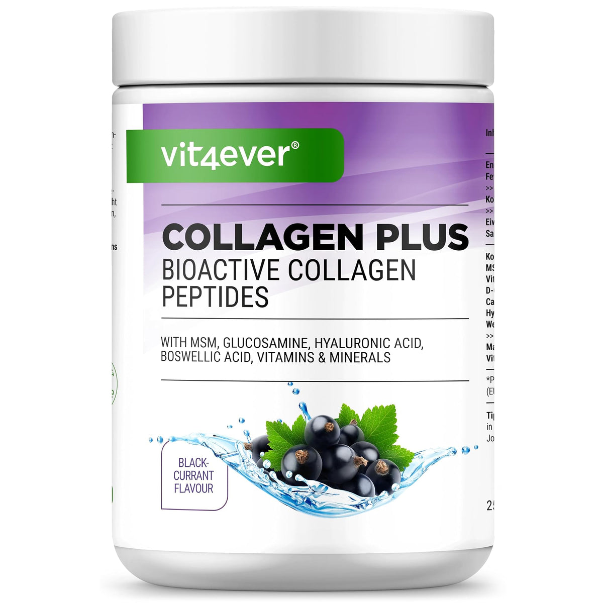 Vit4ever Collagen Plus Erdbeer-Himbeer 500 g – Produktübersicht und Eigenschaften
