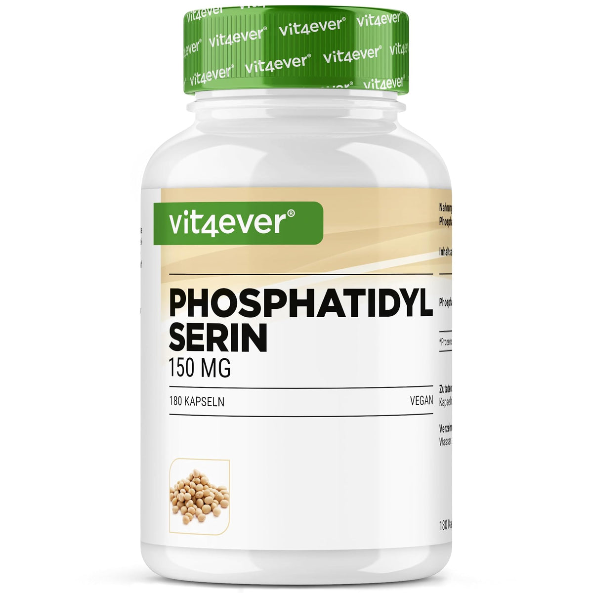 Vit4ever Phosphatidylserin 150 mg 180 Kapseln – Produktverpackung Vorderseite