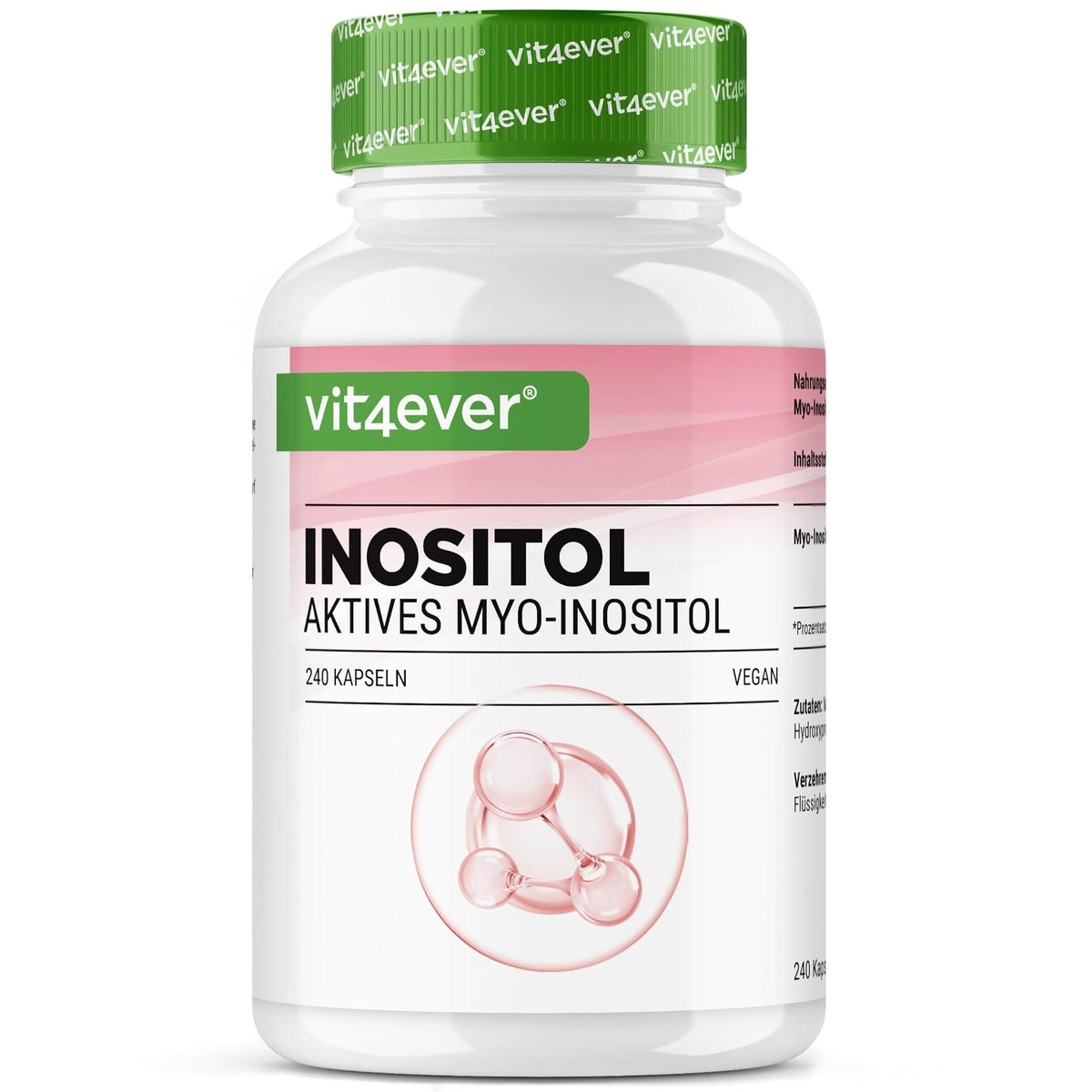 Vit4ever Myo-Inositol 750mg 240 Kapseln – Produktverpackung Vorderseite