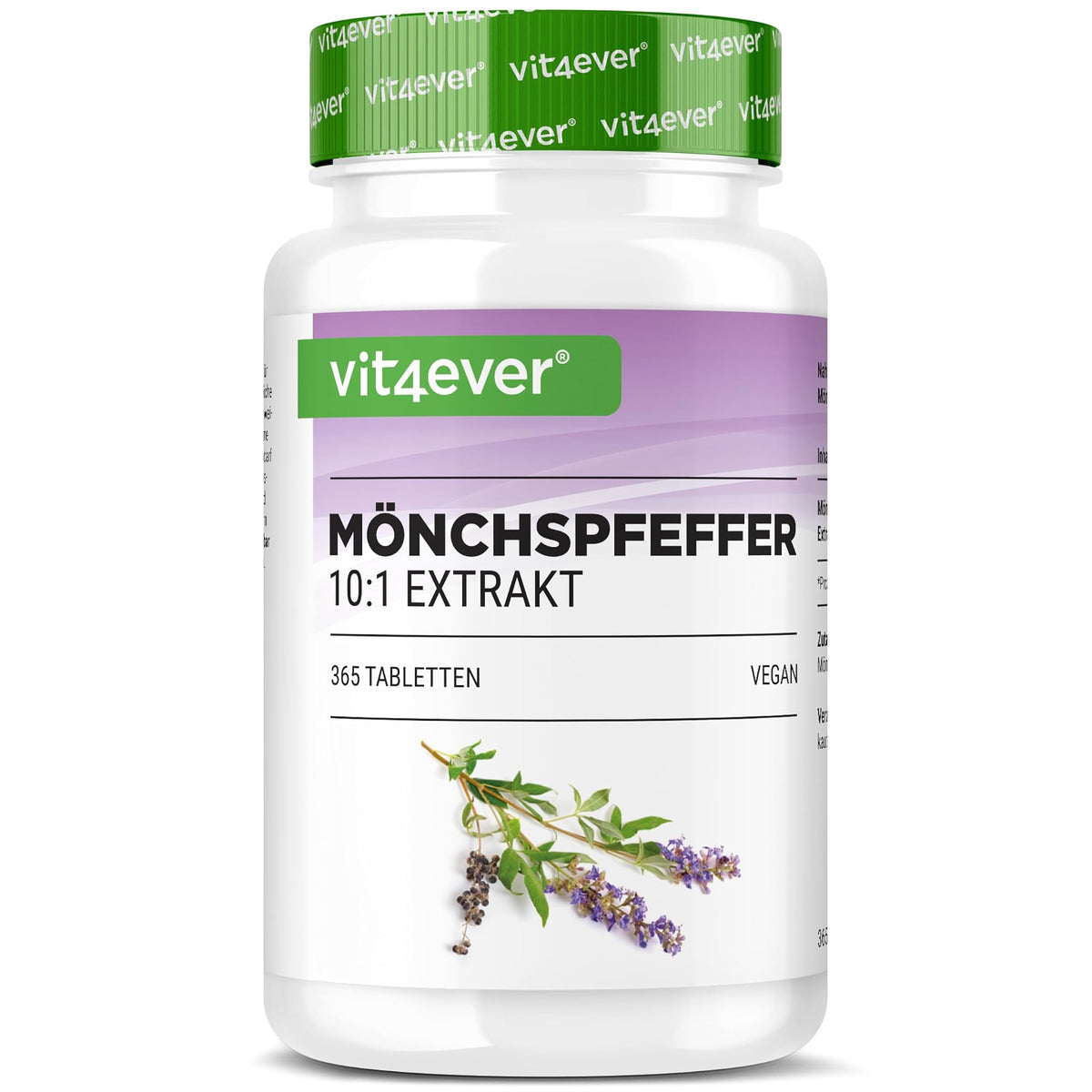 Vit4ever Mönchspfeffer Extrakt 365 Tabletten – Produktverpackung Vorderseite