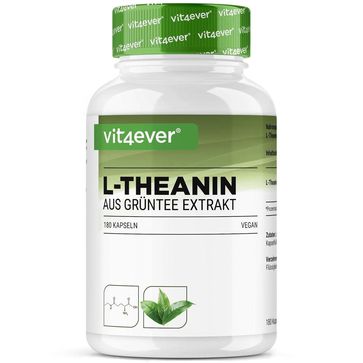 Vit4ever L-Theanin 750mg 180 Kapseln – Produktverpackung Vorderseite