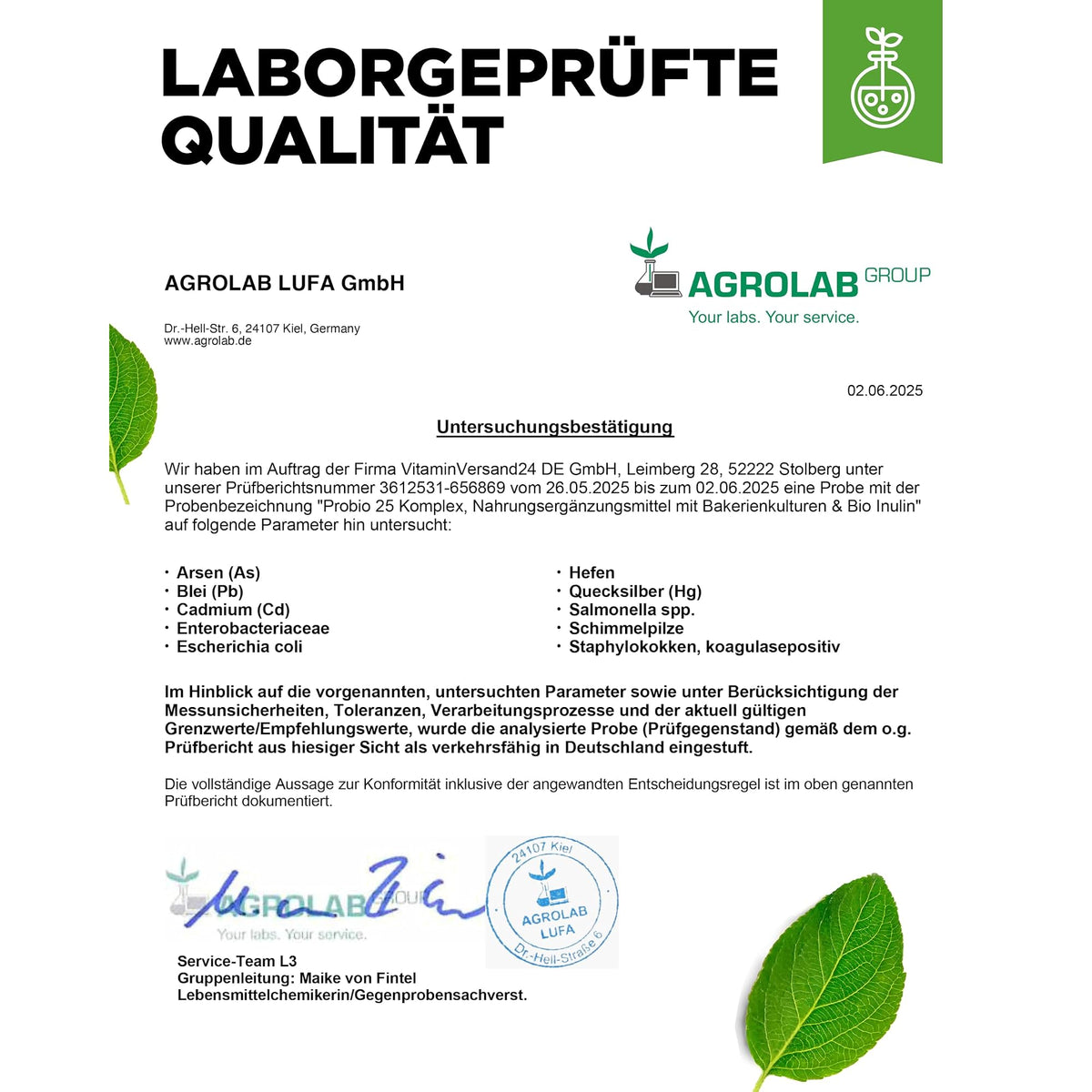 Vit4ever Probiotika Komplex (Probio 25) 25 Bakterienstämme + Bio-Inulin 180 Kapseln – laborgeprüfte Qualität