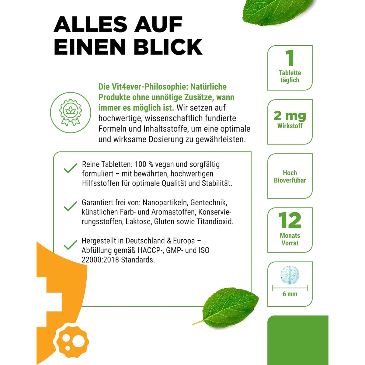 Vit4ever Kupfer (Kupfergluconat) 2 mg 365 Tabletten – Produkt aus der Nähe