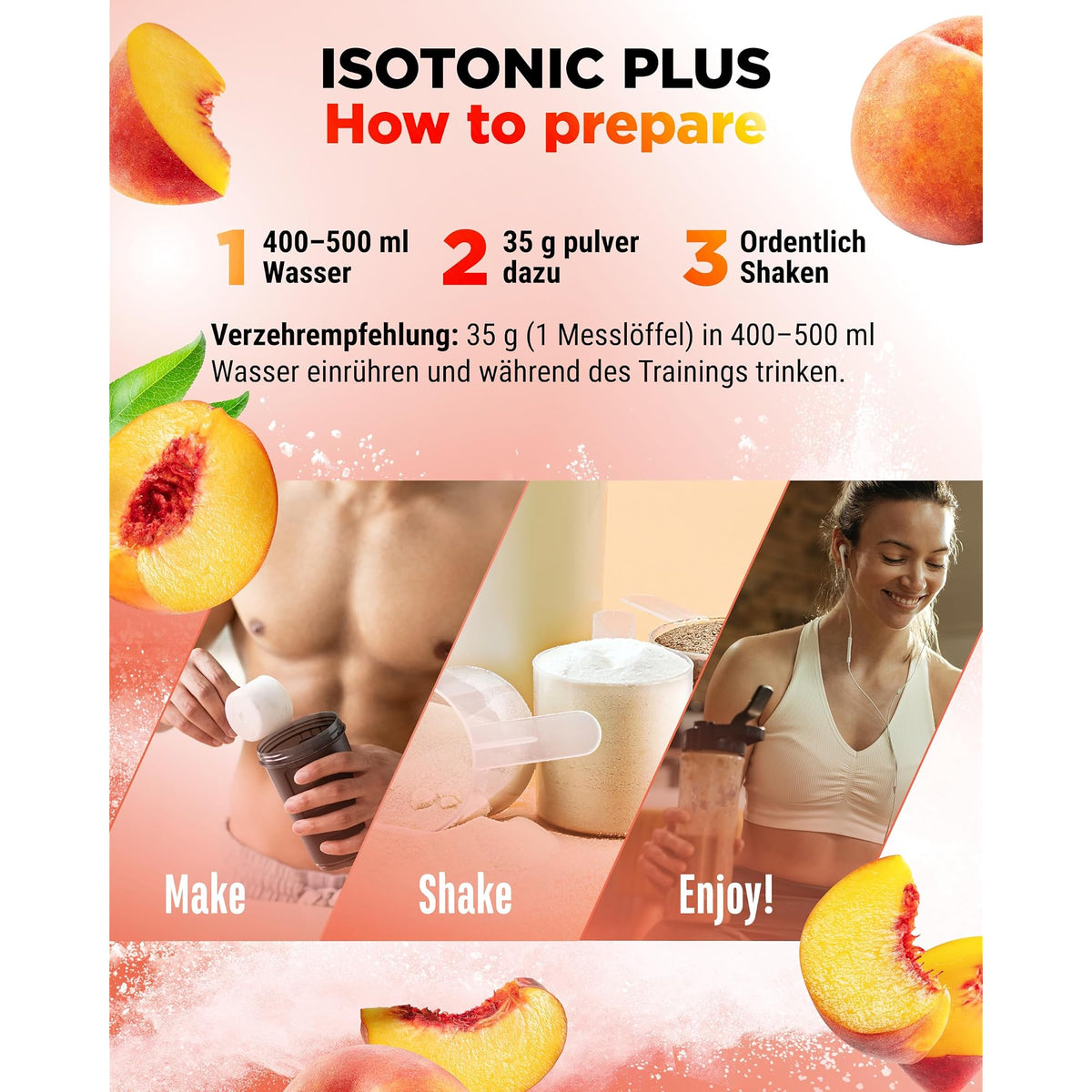 Vit4ever Isotonic Plus Elektrolyte + B-Vitamine Eistee Pfirsich 1050 g – empfohlene Anwendung und Einnahme