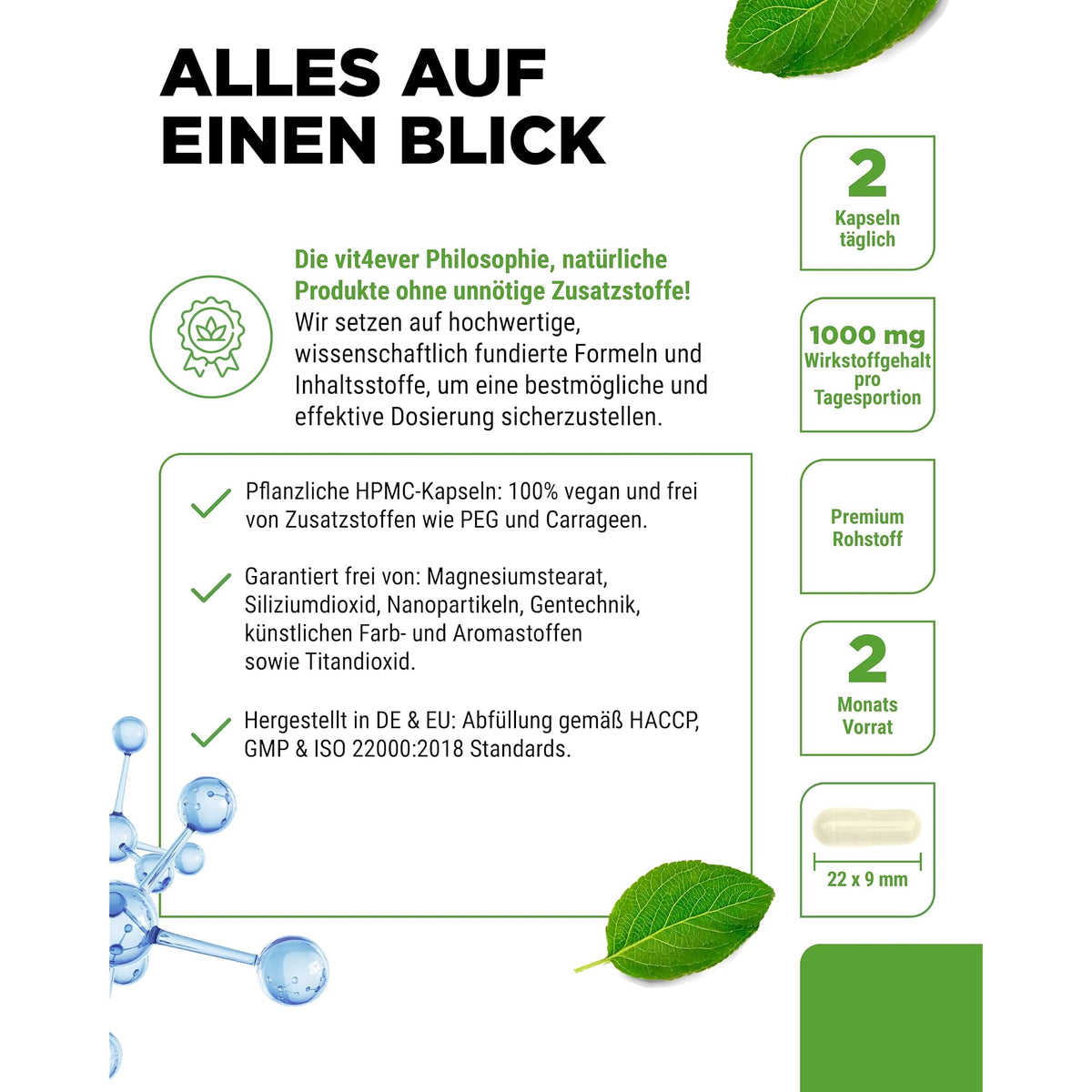Vit4ever L-Carnosin 500mg 120 Kapseln – Produkt aus der Nähe
