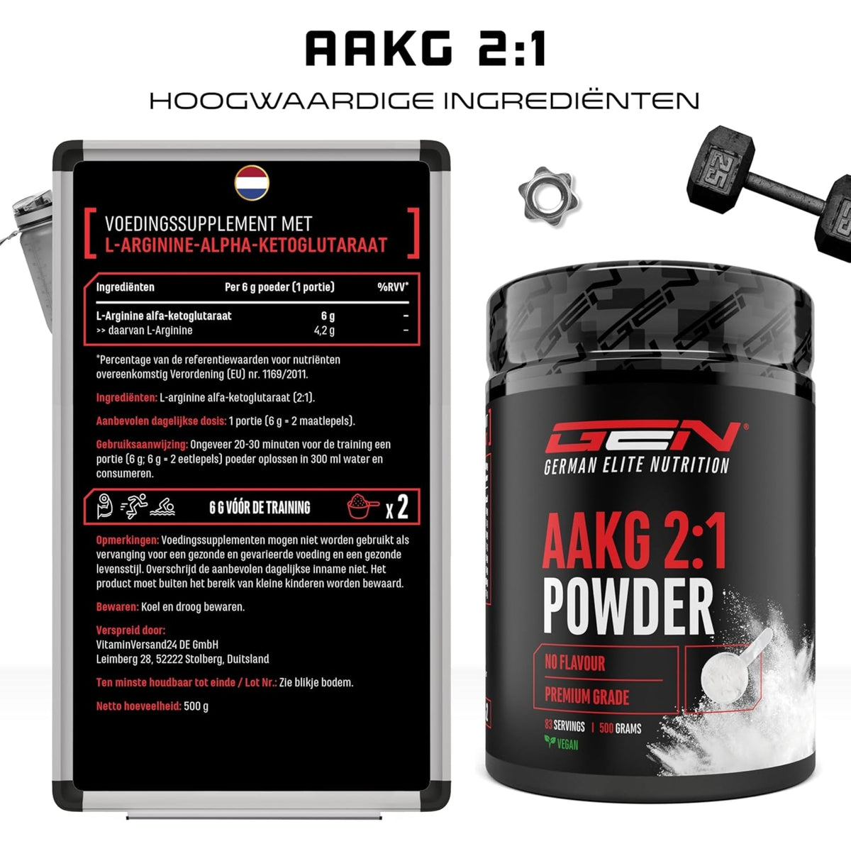 AAKG 2:1 Pulver | 500 g | German Elite Nutrition