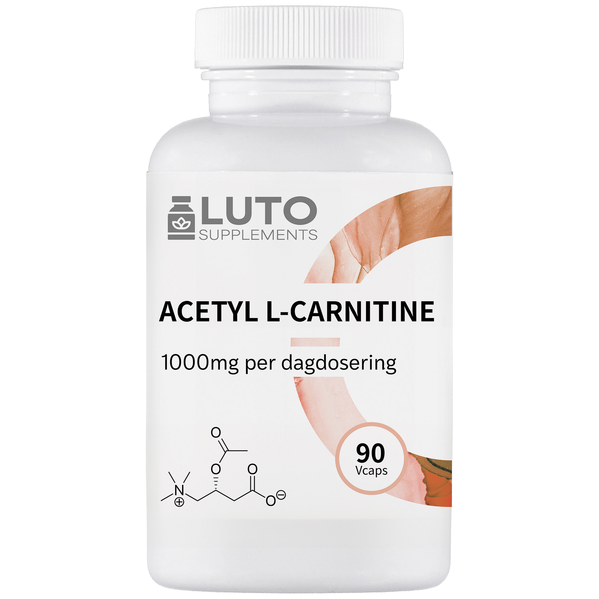 Acetyl L-Carnitin 1000 mg + Vitamin B12 | 90 pflanzliche Kapseln | LUTO Supplements