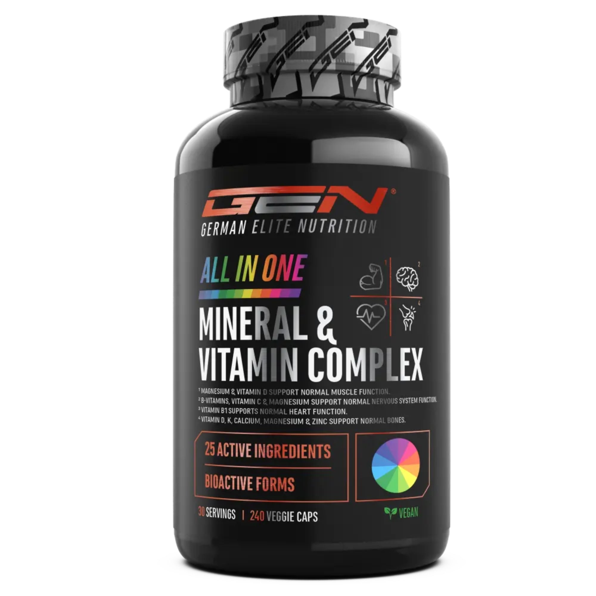 All-in-One Mineralien & Vitamine Complex | 240 Kapseln | German Elite Nutrition