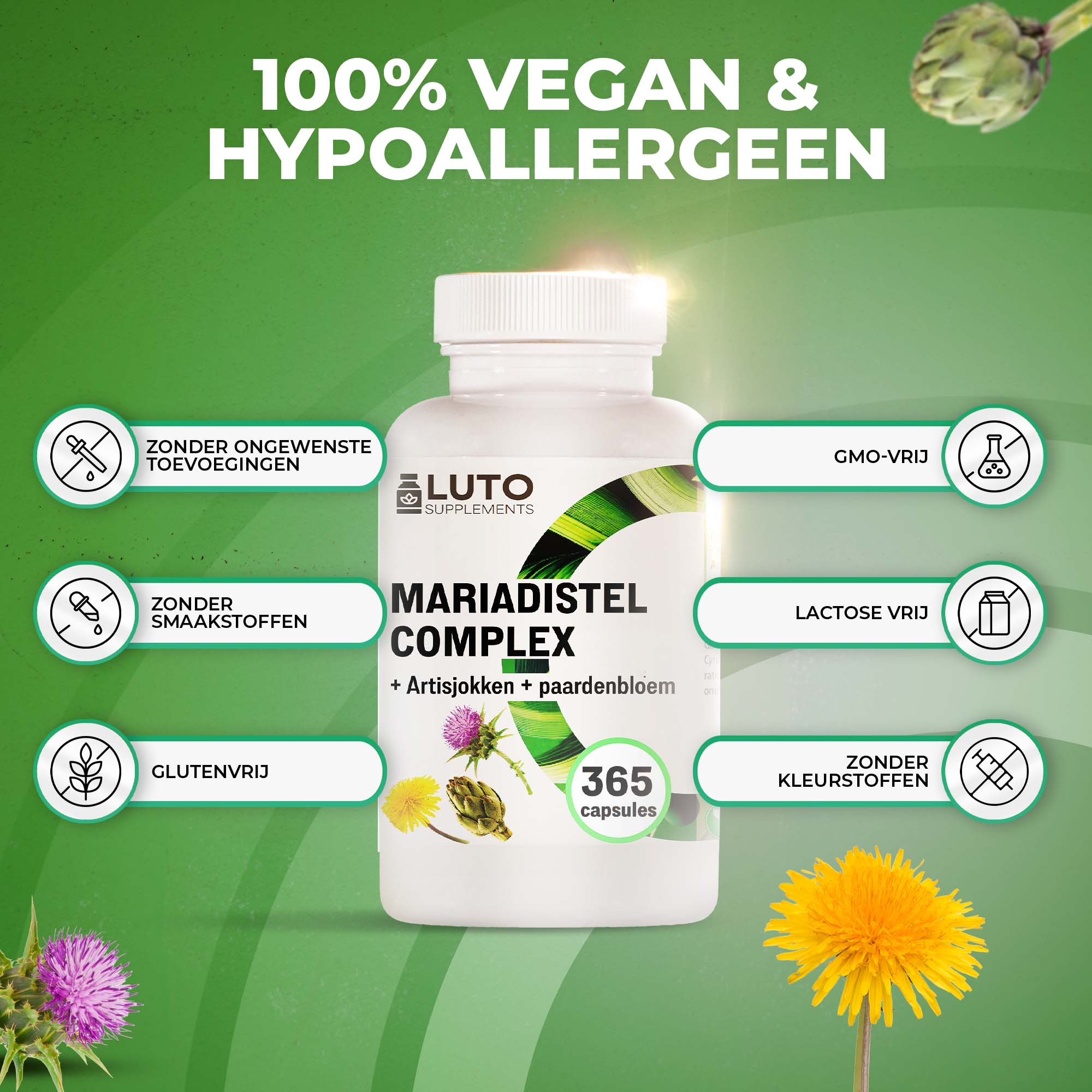 Mariendistel Komplex | 365 Kapseln | LUTO Supplements