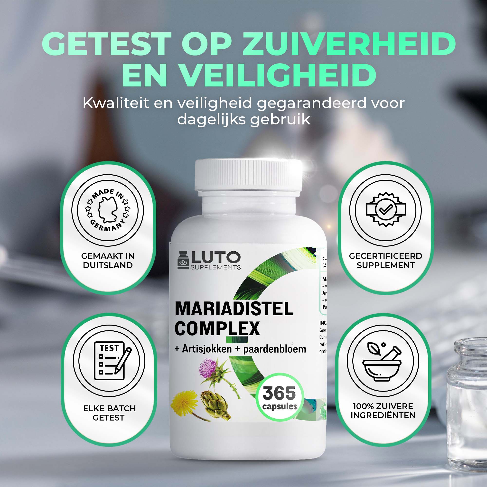 Mariendistel Komplex | 365 Kapseln | LUTO Supplements