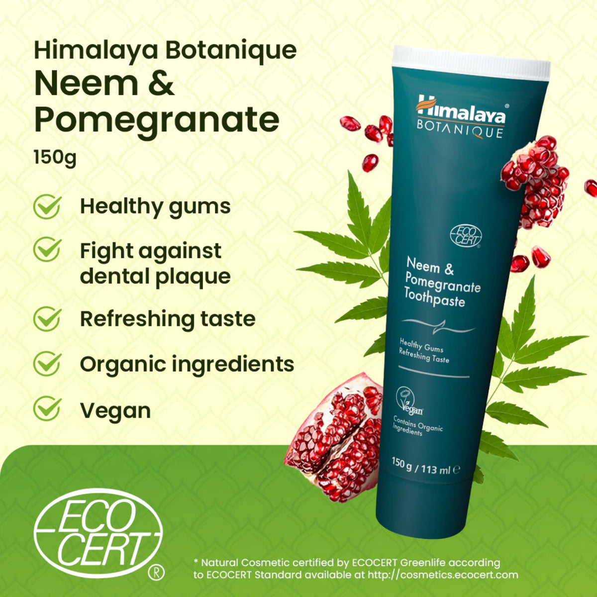 Botanische Neembaum & Granatapfel Zahnpasta | Himalaya