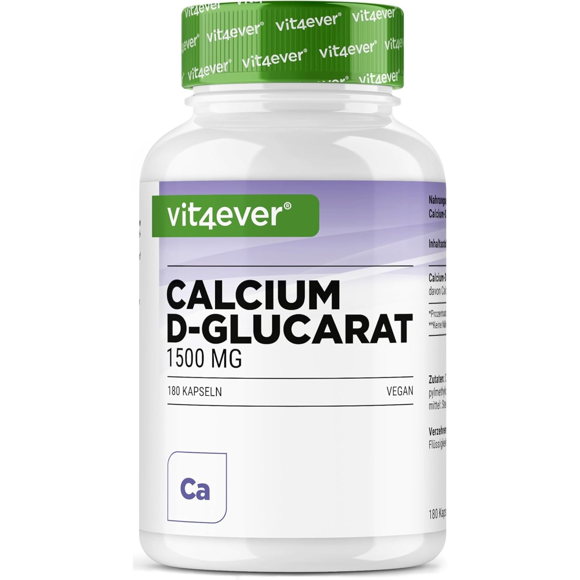 Vit4ever Calcium-D-Glucarat 1500 mg - 180 Kapseln