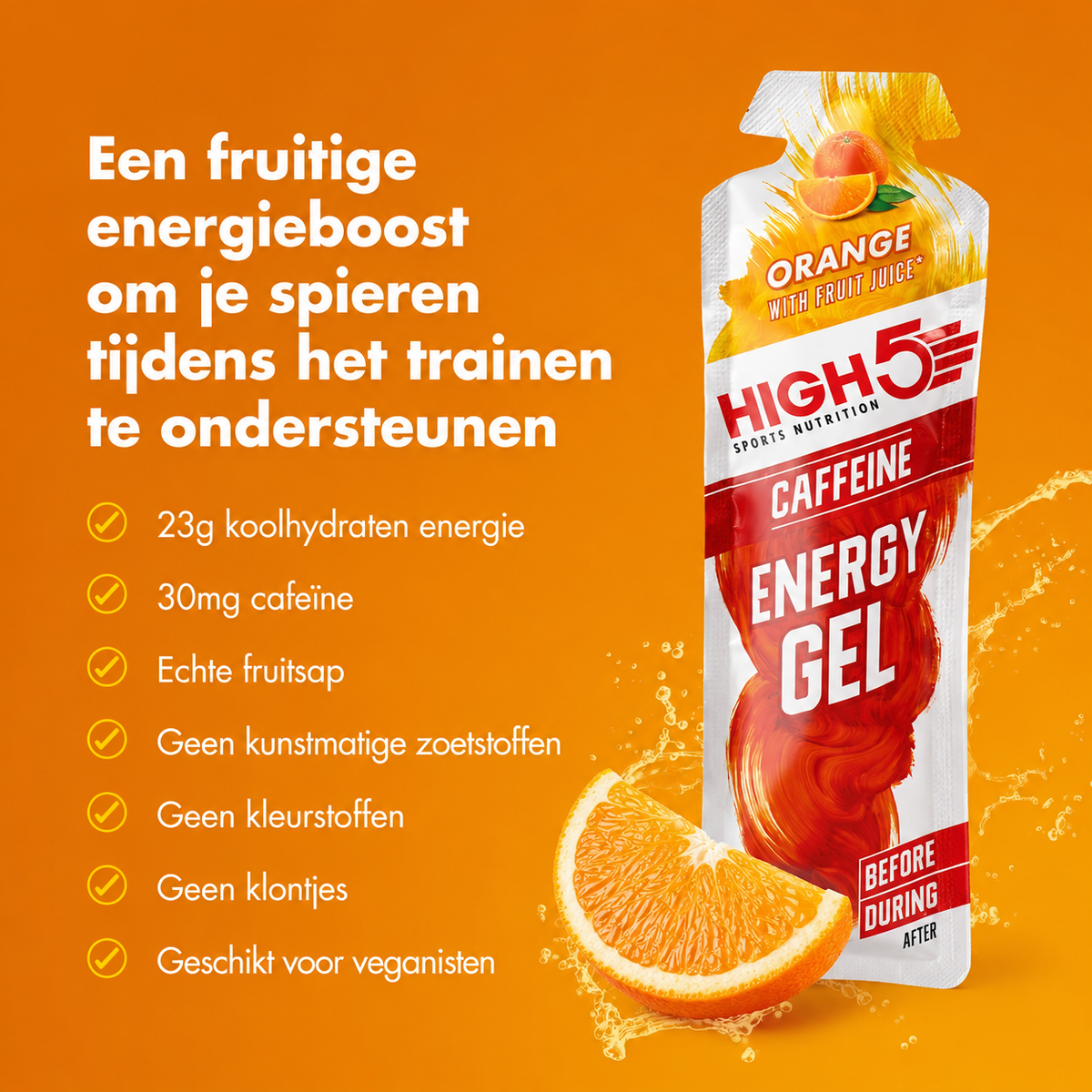 HIGH5 Energy Gel Orange | 20 x 40 g | 23 g Kohlenhydrate pro Gel