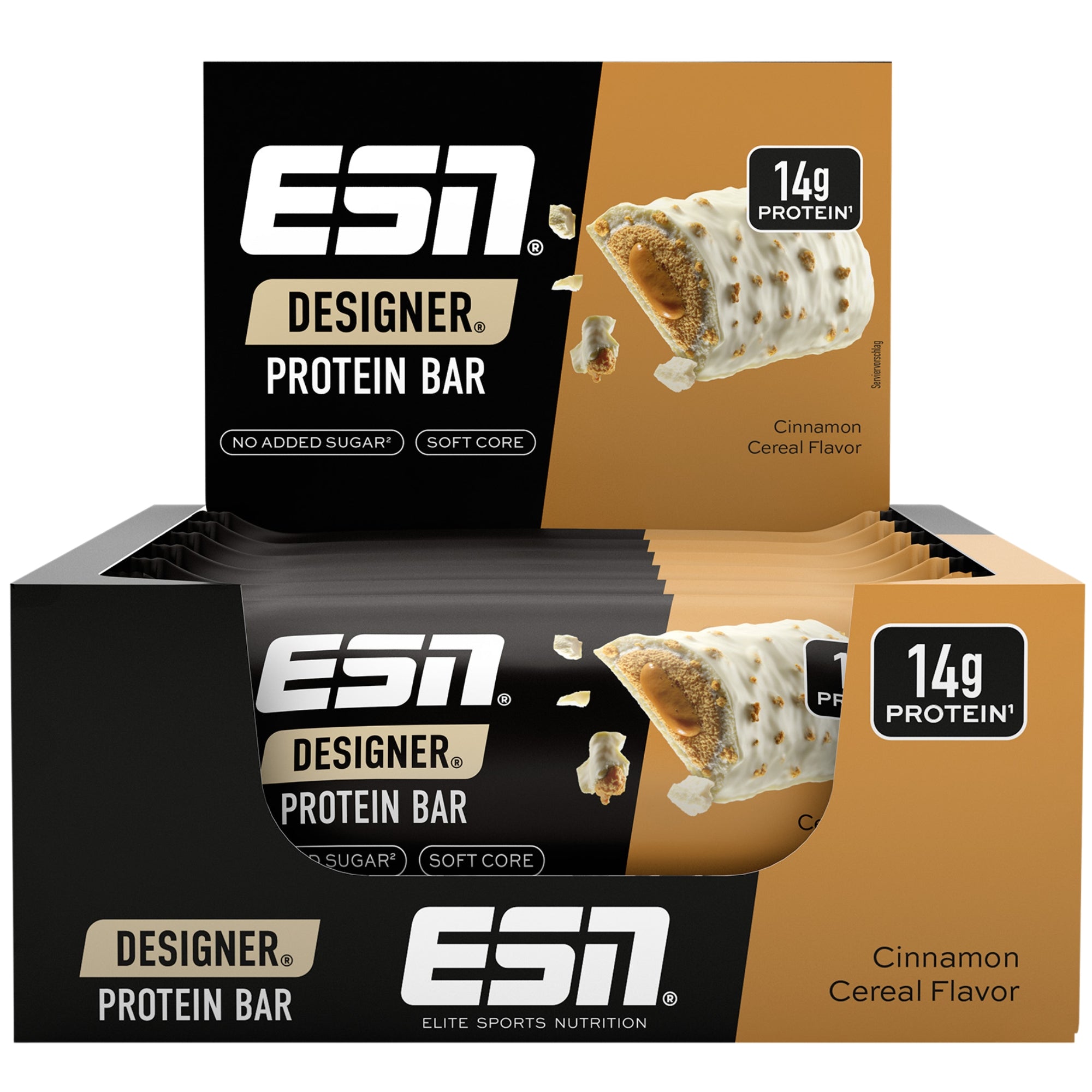 ESN Designer Protein Bar Cinnamon Cereal 12 x 45g - eiwitreep met 14g eiwit zonder toegevoegde suikers kopen in Nederland en België