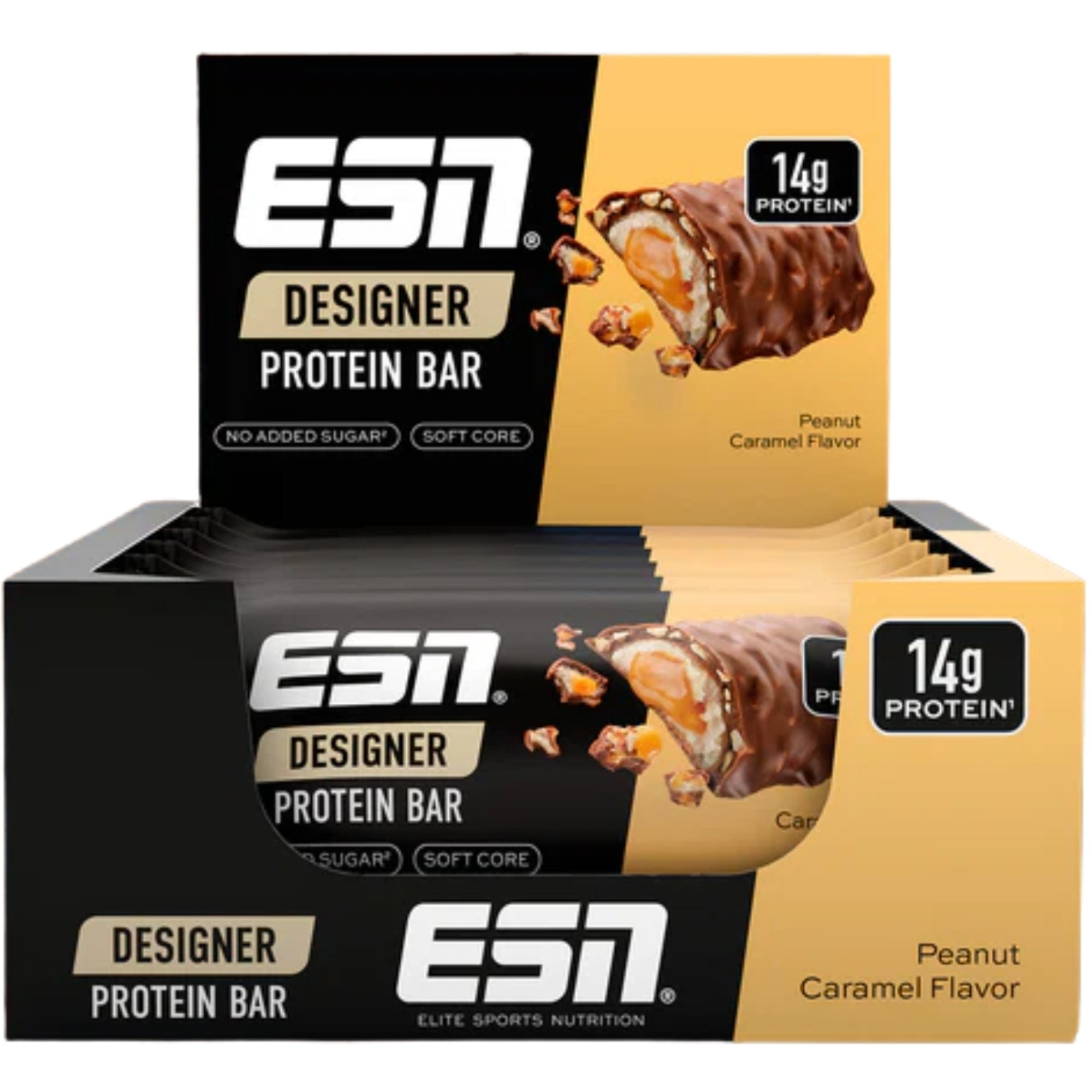 ESN Designer Bar Peanut Caramel 12x45g - eiwitreep met 14g eiwit zonder toegevoegde suikers, kopen in Nederland en België