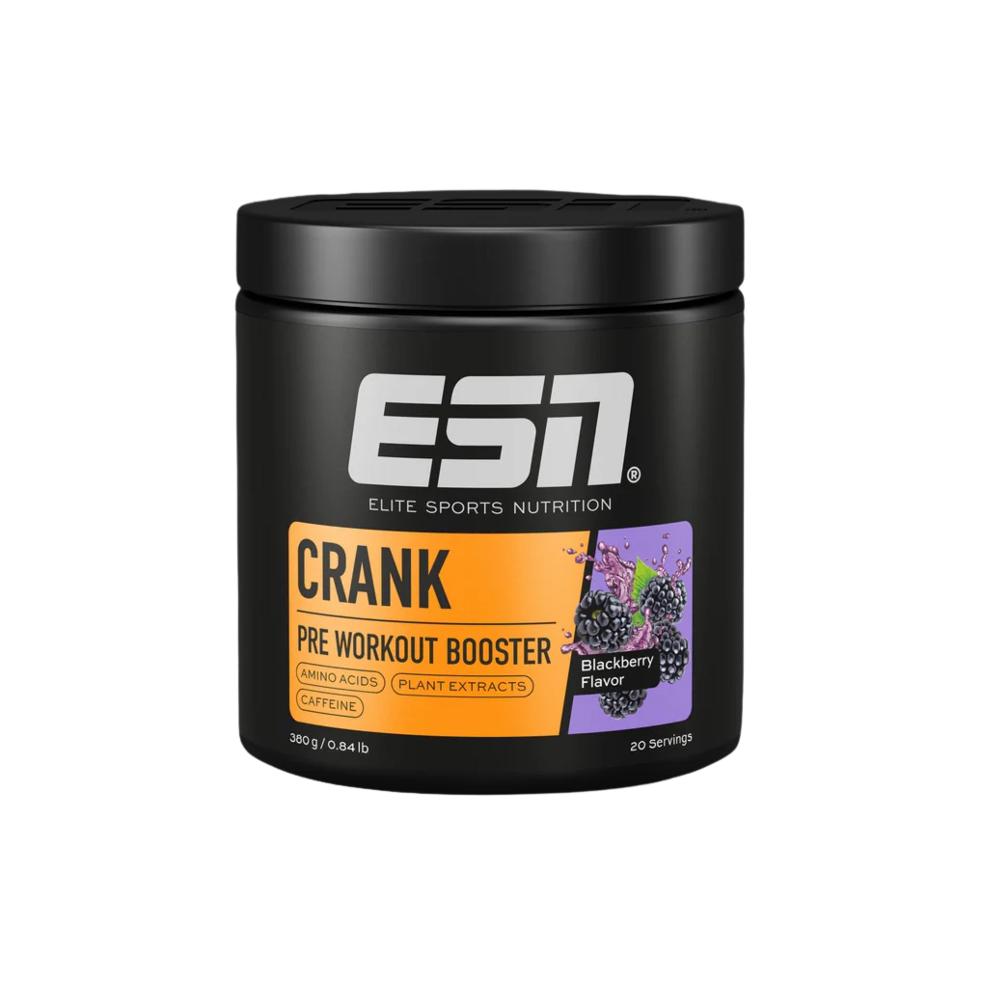 ESN Crank Pre-Workout Blackberry 380g