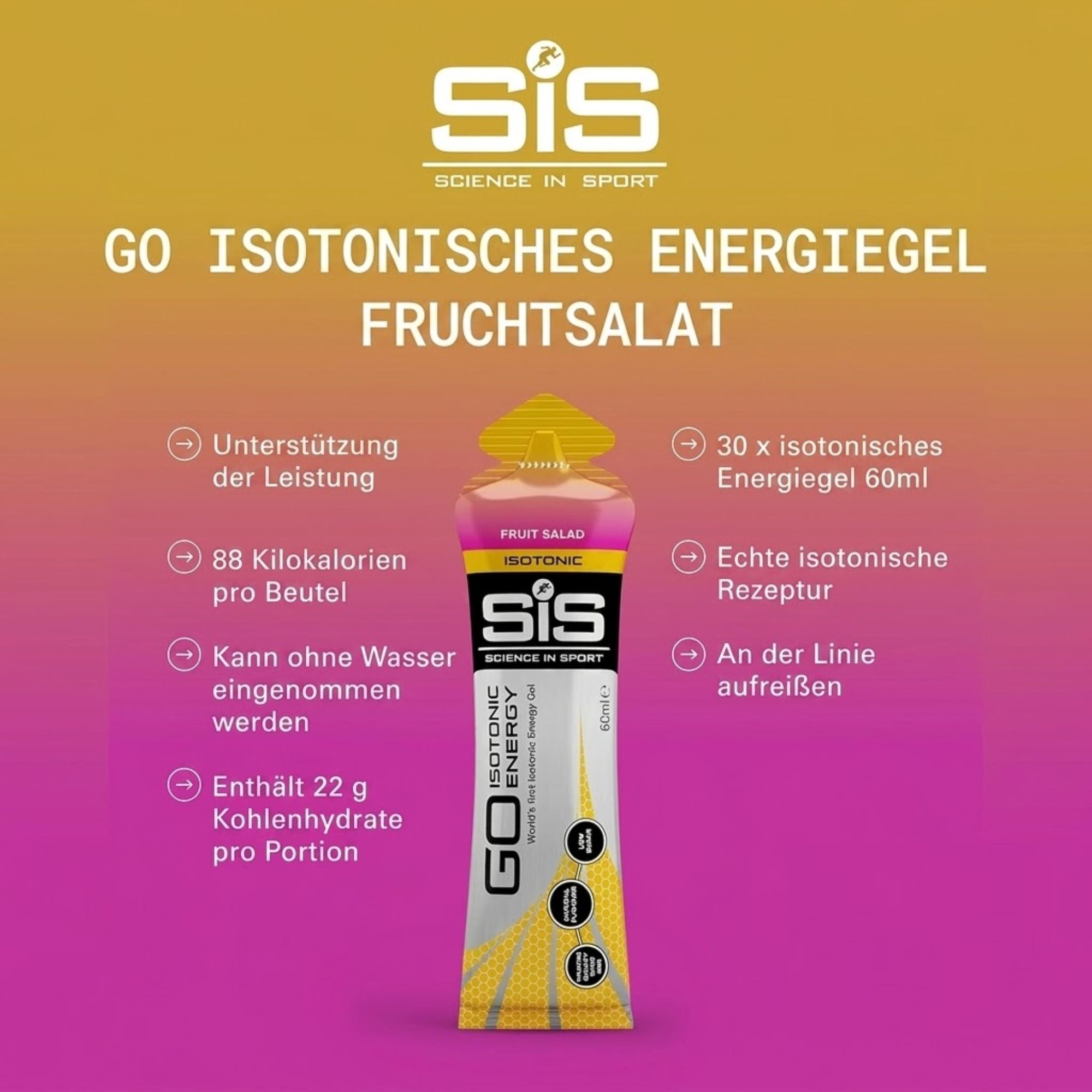 SiS Go Isotonic Energy Gel | Fruit Salad