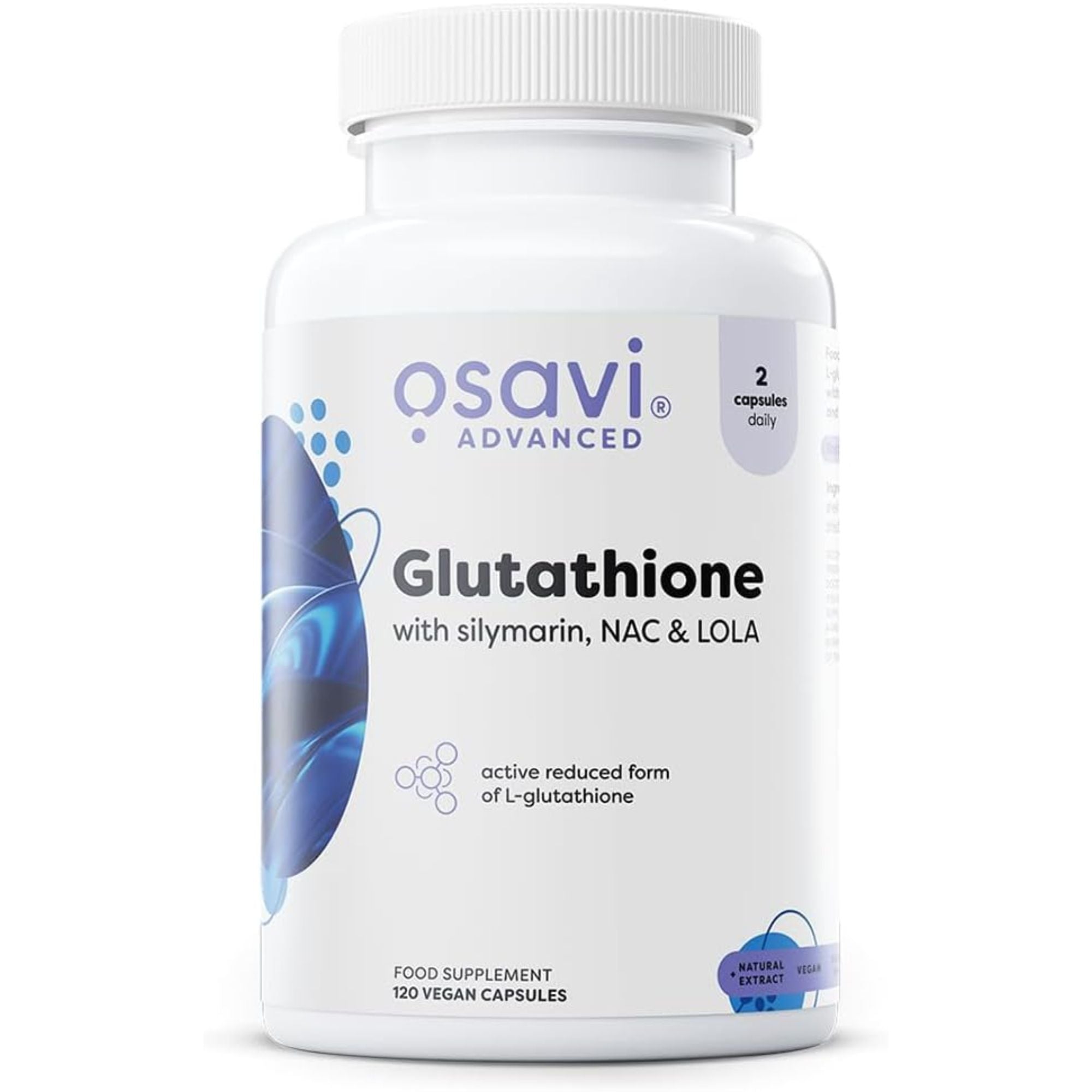 Osavi Glutathion mit Mariendistel, NAC und LOLA – 120 vegane Kapseln, L-Glutathion reduziert #Inhalt_120 Kapseln