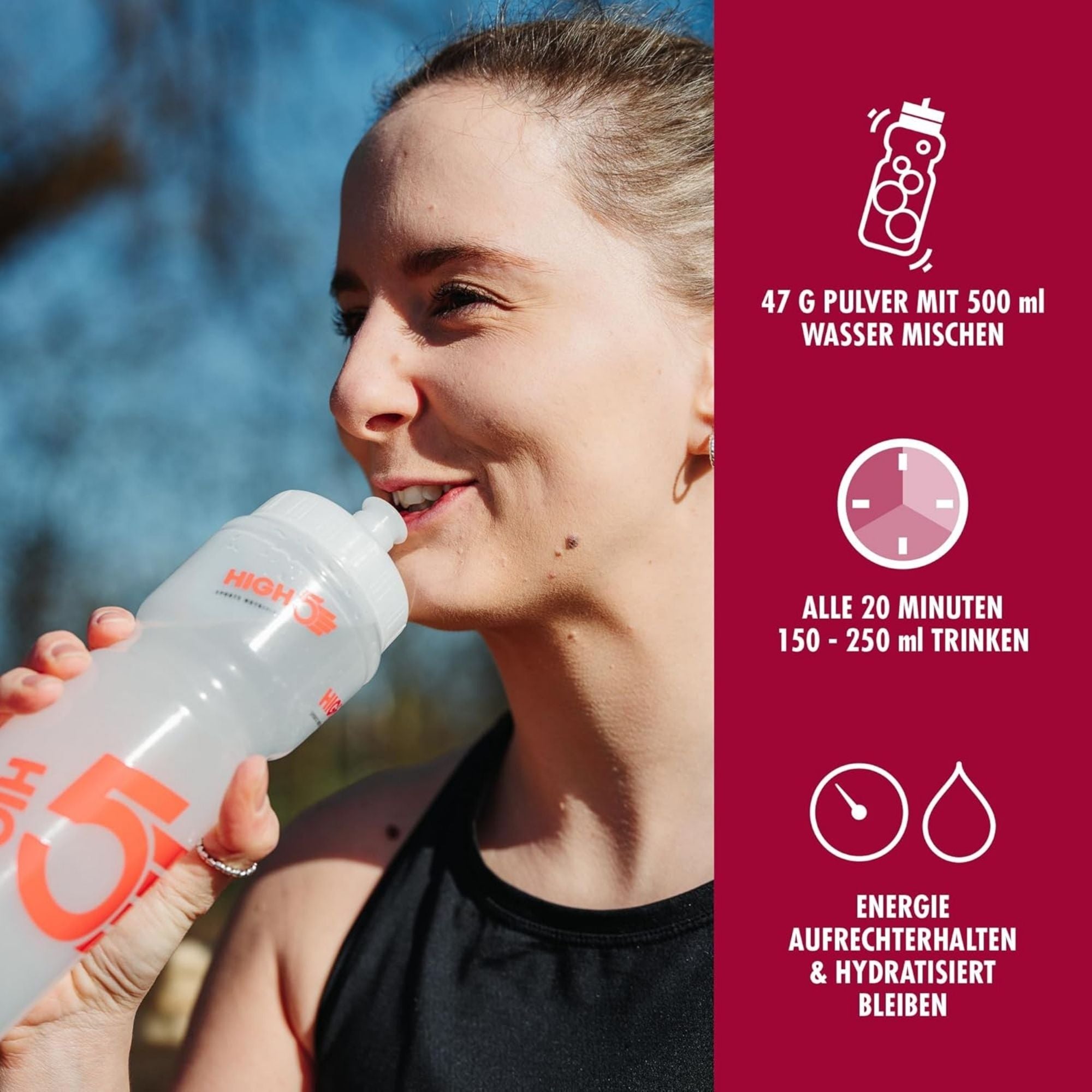 HIGH5 Energy Drink Beere | Kohlenhydrat-Elektrolytpulver