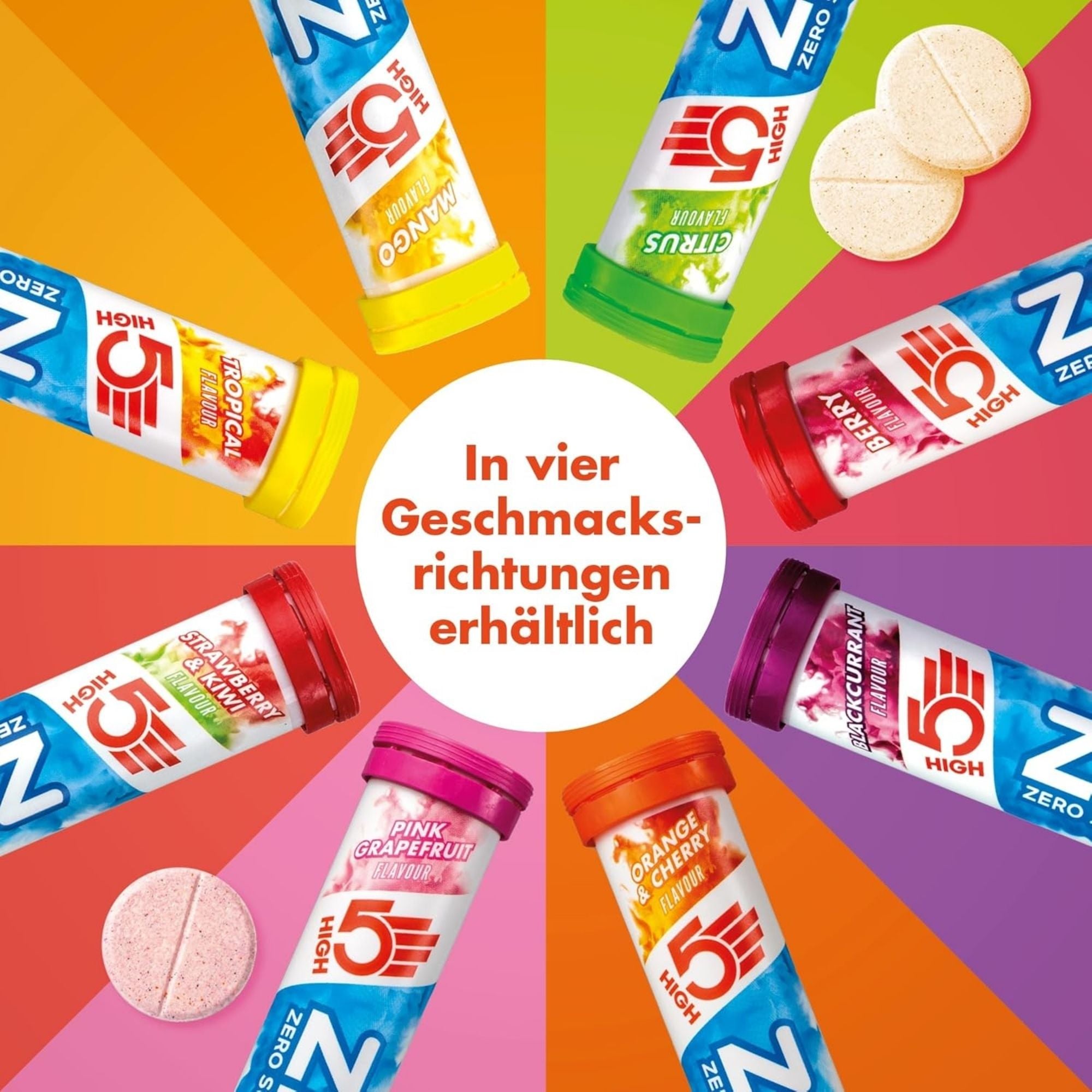 HIGH5 ZERO Orange & Kirsche | Elektrolyt-Brausetabletten