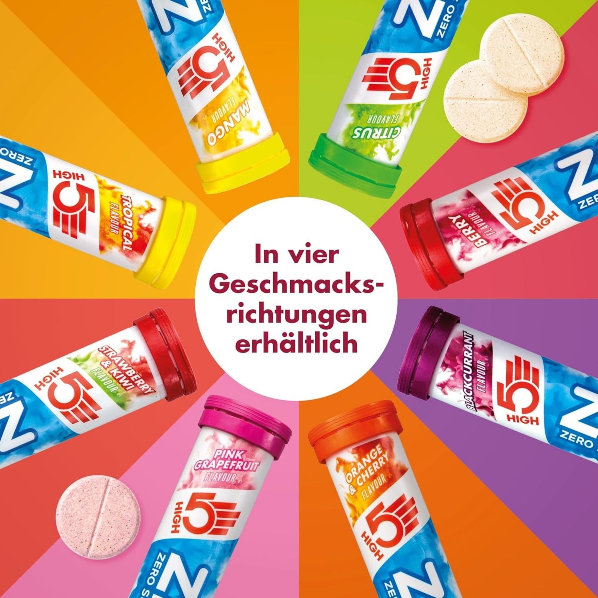 HIGH5 ZERO Erdbeere & Kiwi | Elektrolyt-Brausetabletten