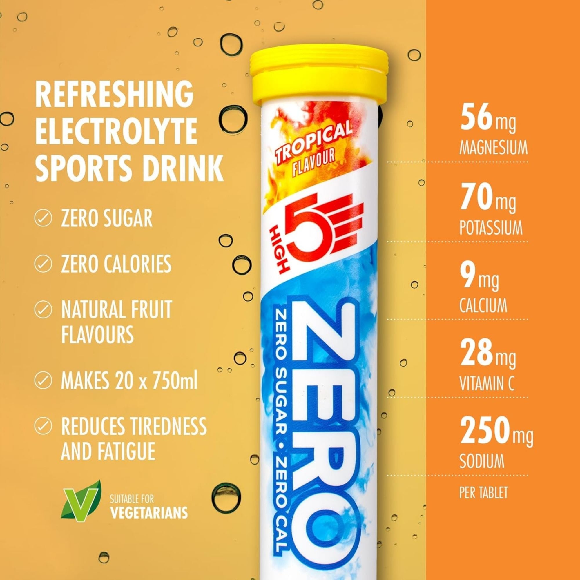 HIGH5 ZERO Tropical | Elektrolyt-Brausetabletten