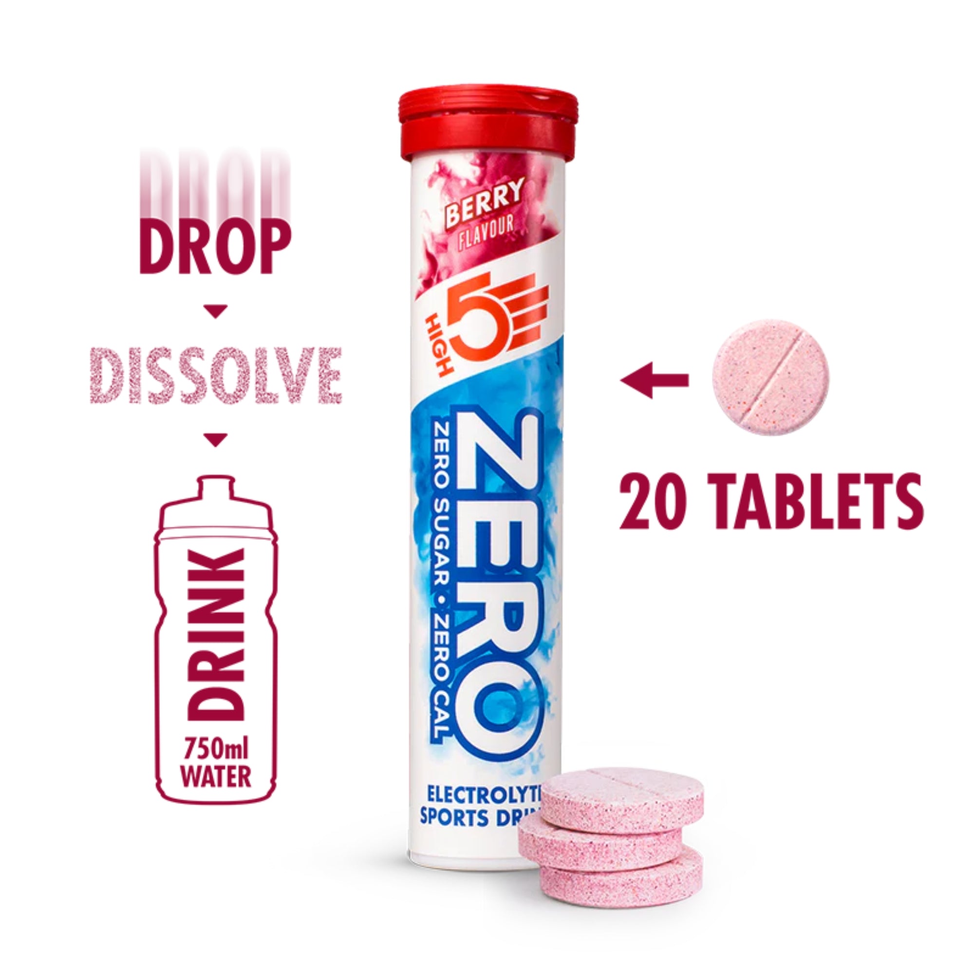 HIGH5 ZERO Elektrolyt-Brausetabletten Mixed Flavours | 3 x 20 Tabletten