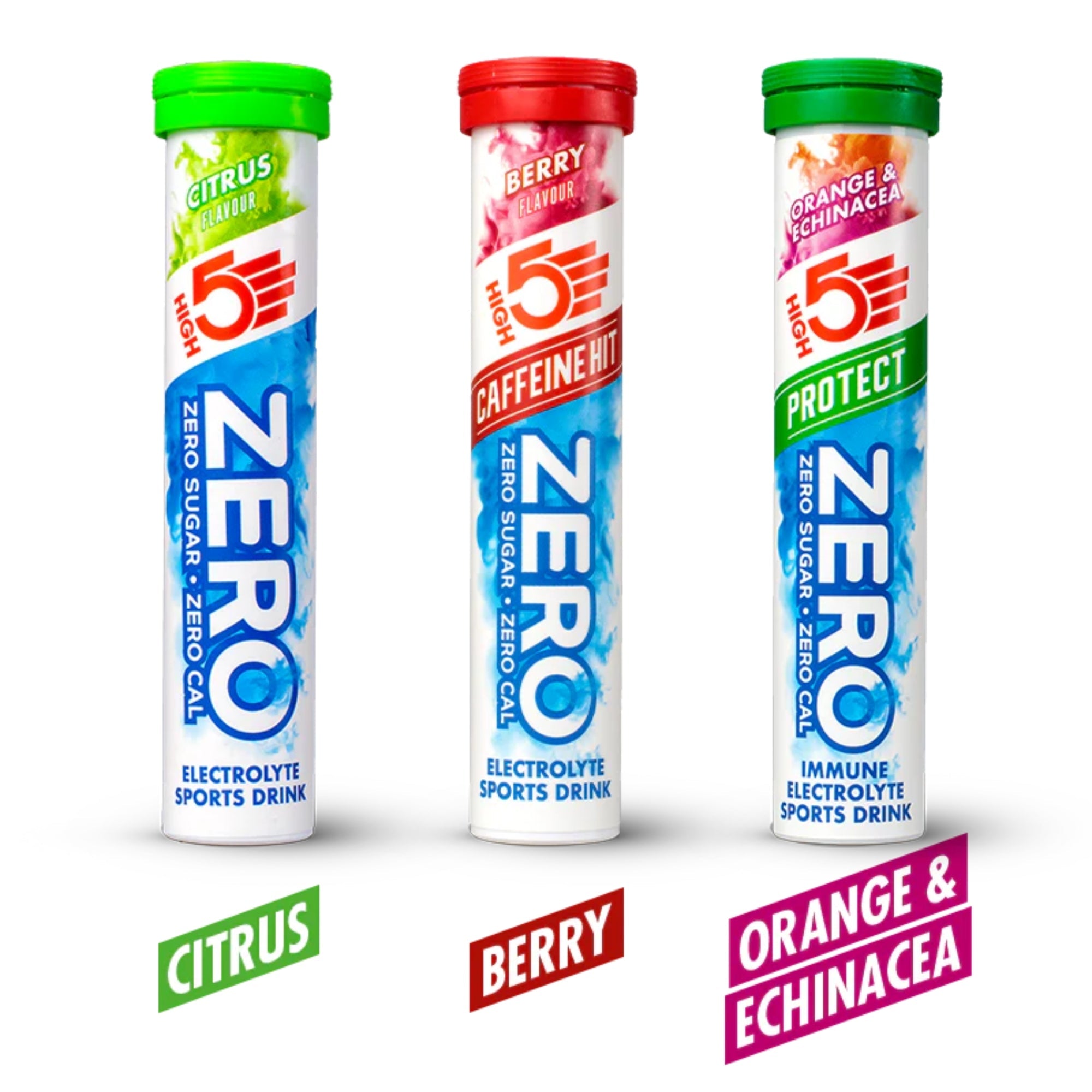 HIGH5 ZERO Elektrolyt-Brausetabletten Variety Pack | 3 x 20 Tabletten
