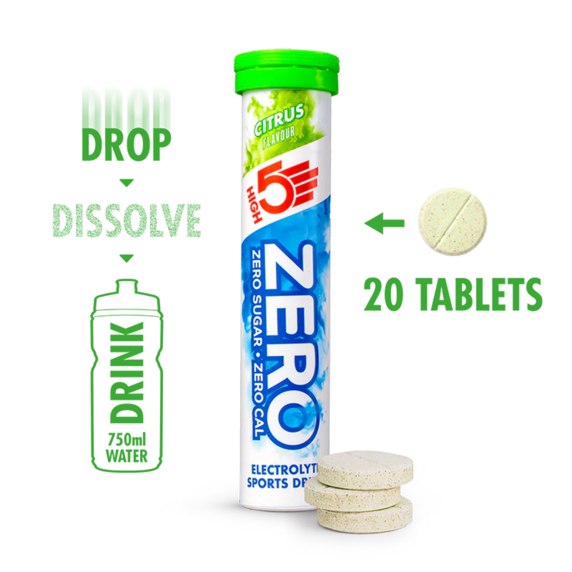 HIGH5 ZERO Elektrolyt-Brausetabletten Variety Pack | 3 x 20 Tabletten