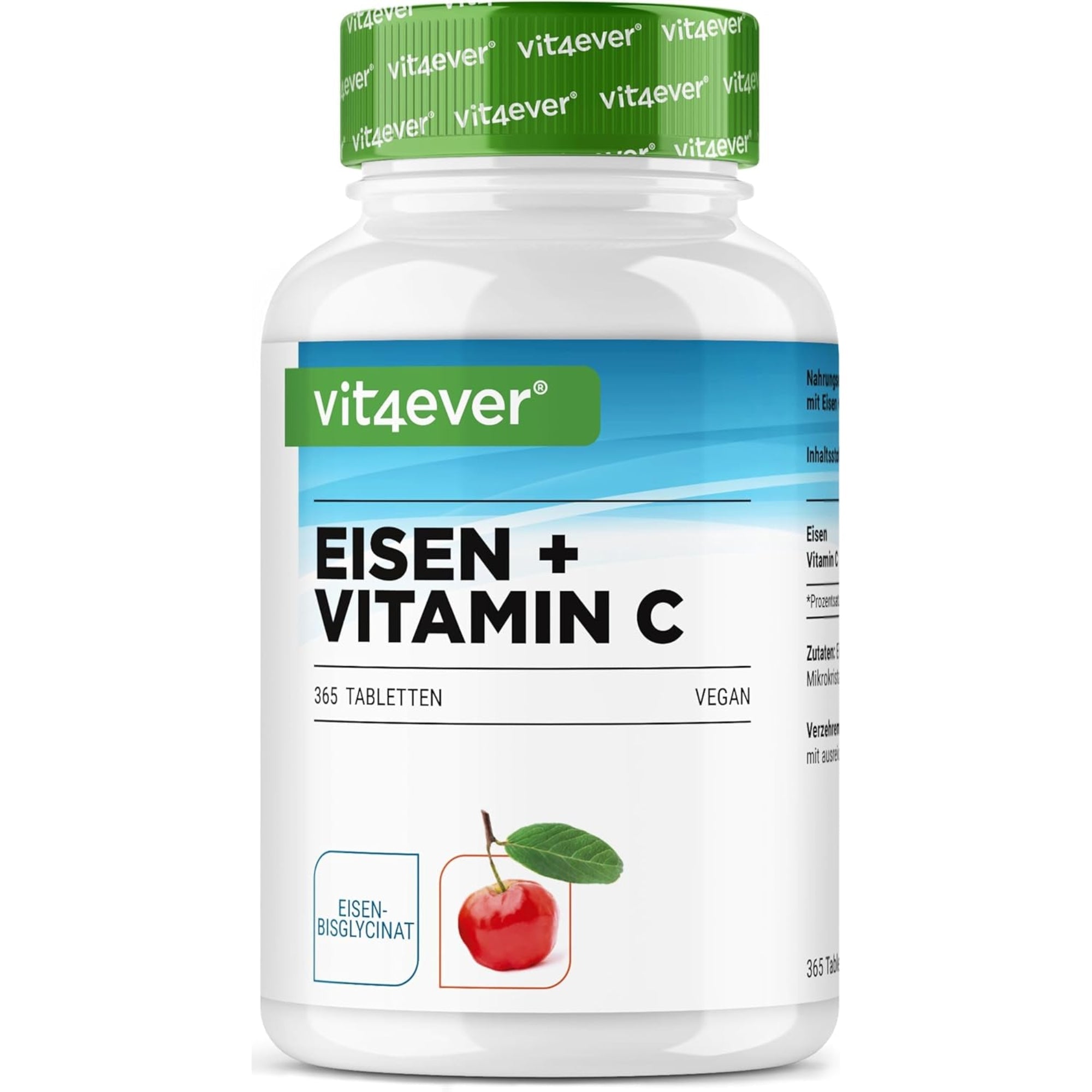 Vit4ever Eisen + Vitamin C - 365 Tabletten