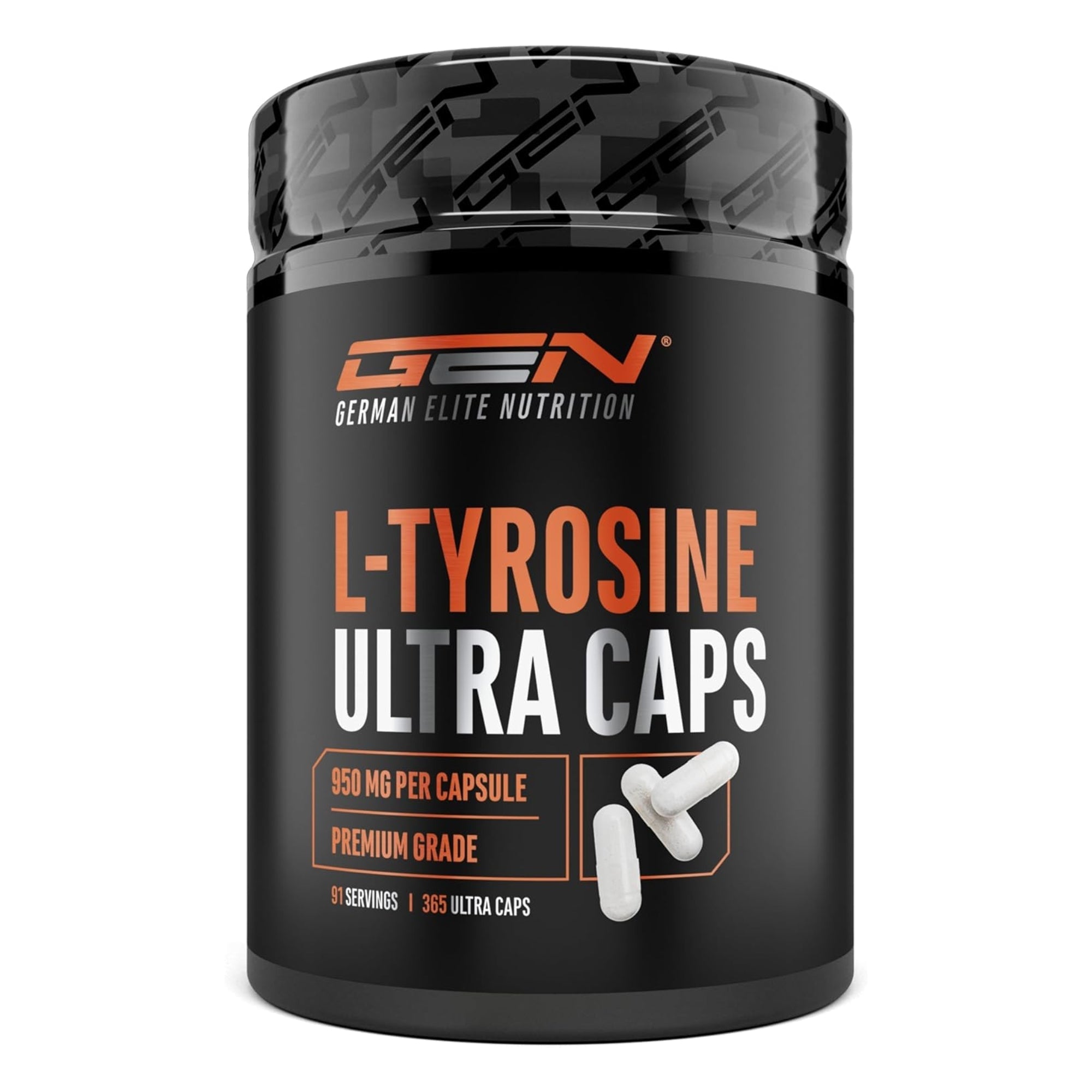 L-Tyrosin Ultra 950mg | 365 Kapseln | German Elite Nutrition