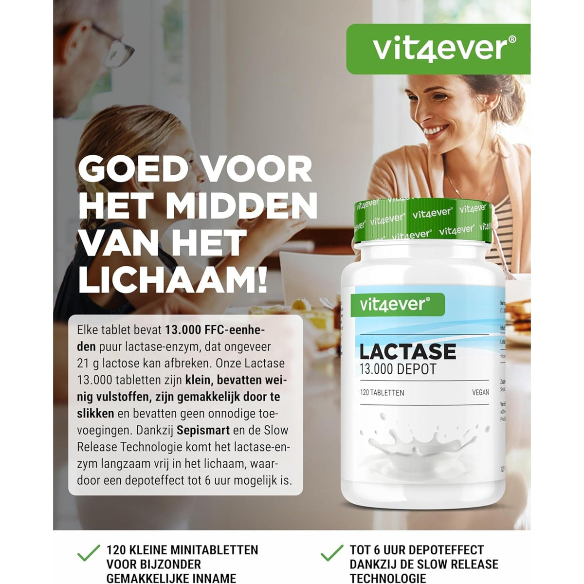 Vit4ever Lactase 13.000 Depot – Produktverpackung Vorderseite