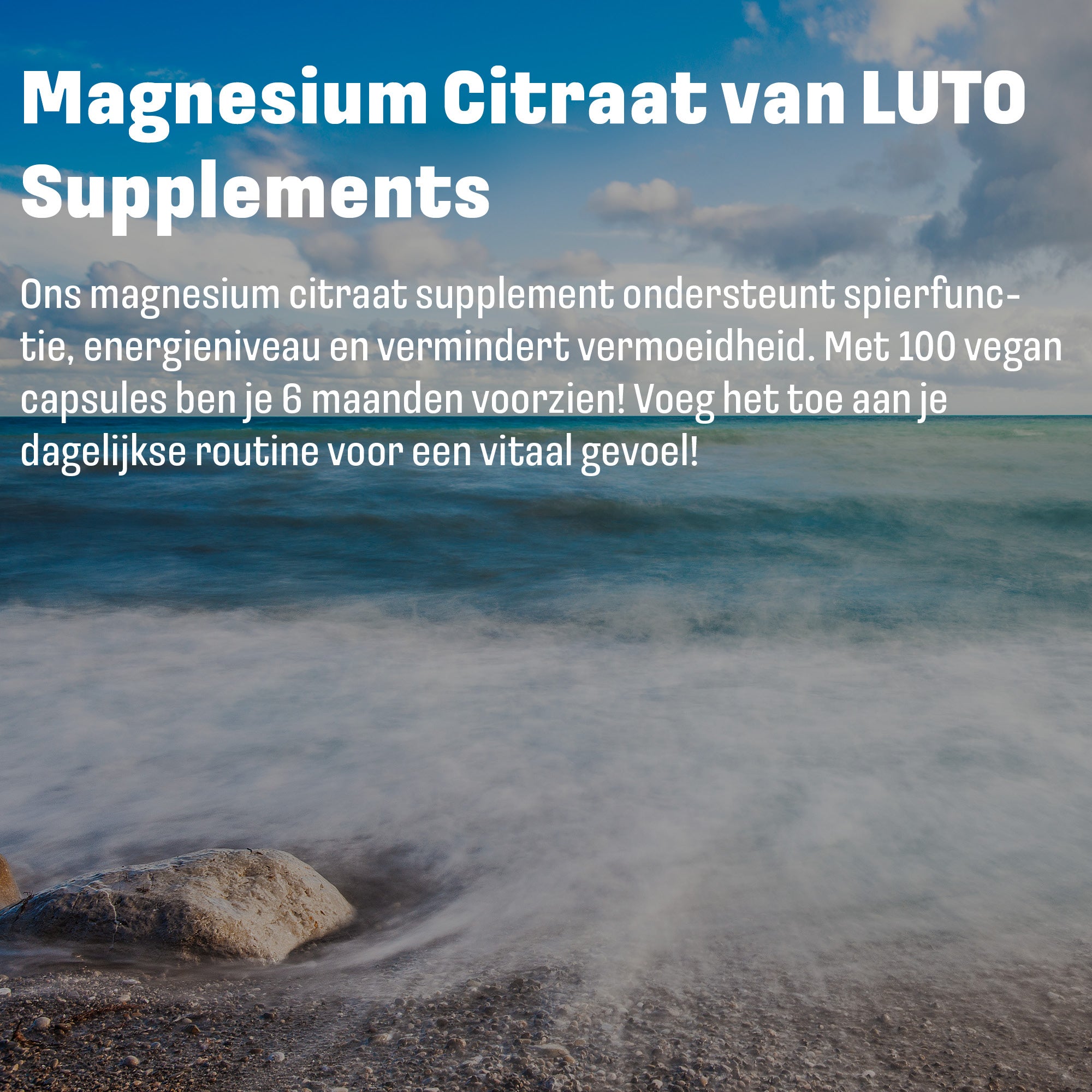 LUTO Magnesium Citraat tabletten voor energie en spierherstel - dagelijkse mineraal ondersteuning