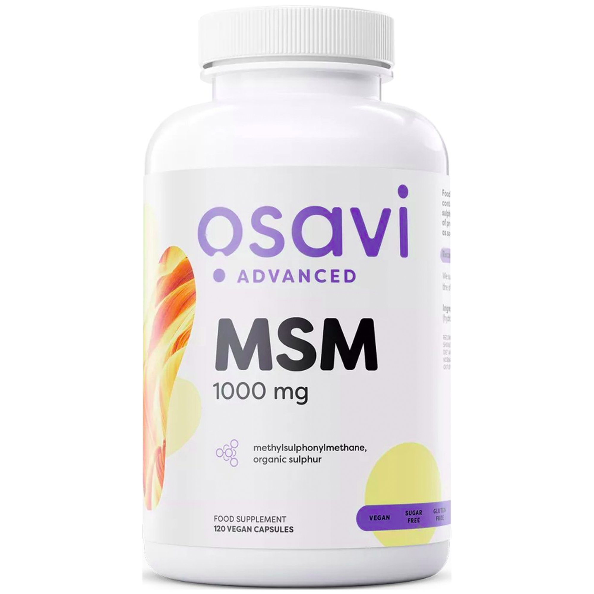Osavi MSM 2000 mg Methylsulfonylmethan – 120 vegane Kapseln mit organischem Schwefel