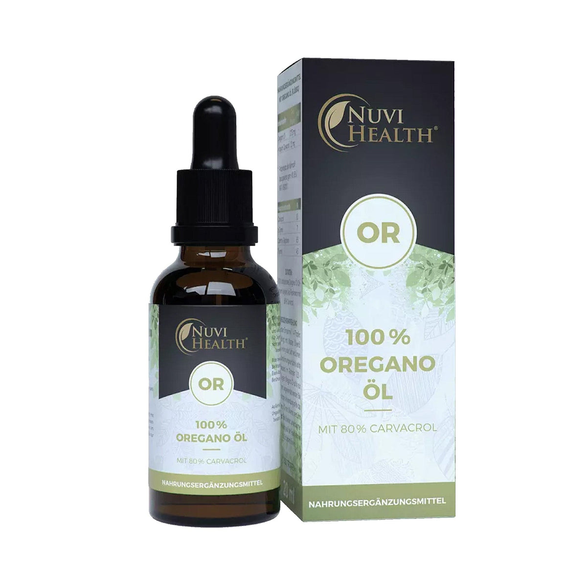 Nuvi Health Oregano-Öl Tropfen 20 ml 80% Carvacrol – Kräuter-Nahrungsergänzungsmittel | kaufen in Deutschland und Österreich