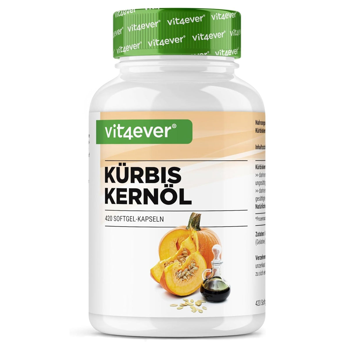 Kürbiskernöl + natürliches Vitamin E Vit4ever – Nahrungsergänzungsmittel | kaufen in Deutschland und Österreich