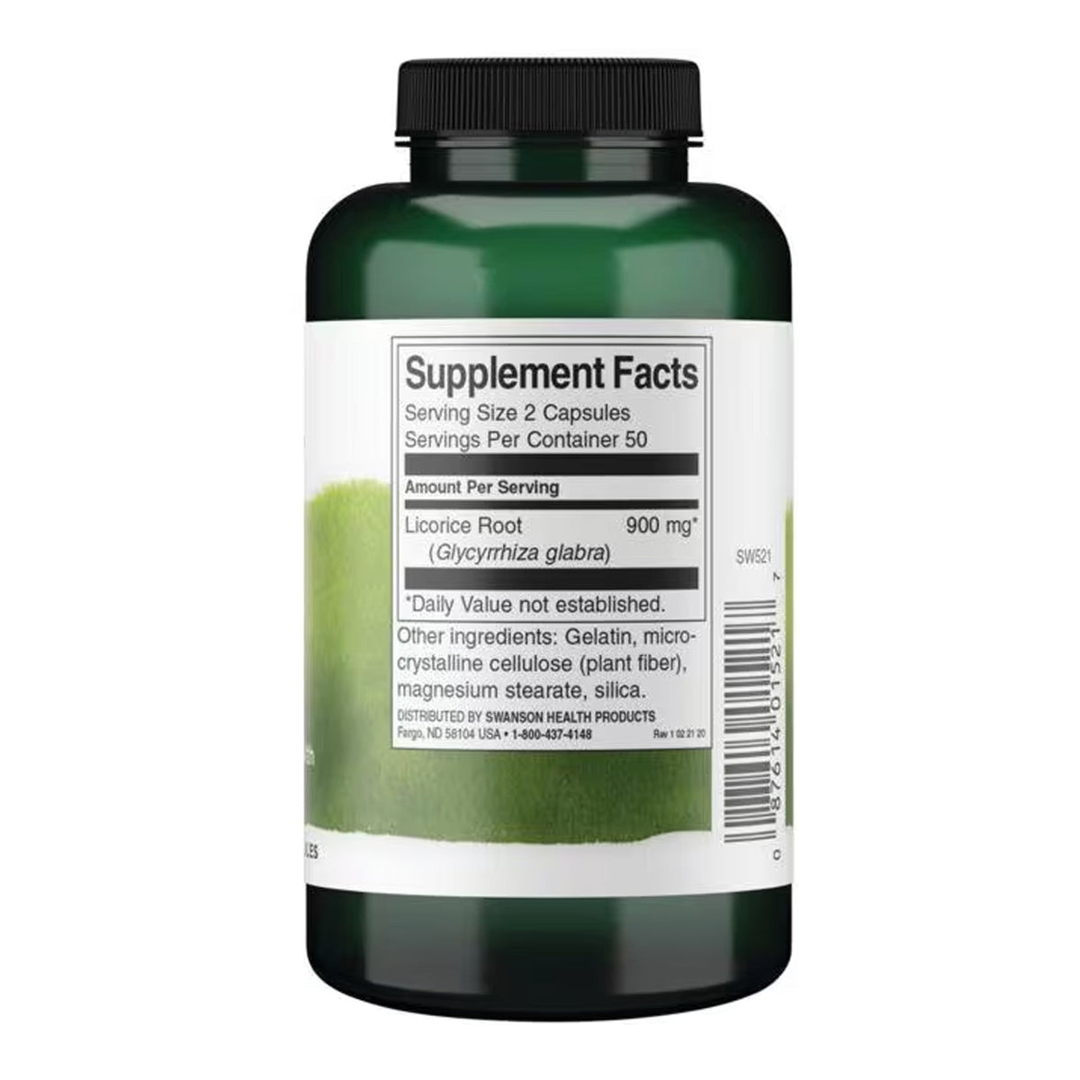 Swanson Süßholzwurzel (Licorice Root) 450mg 100 Kapseln – Produktverpackung Vorderseite