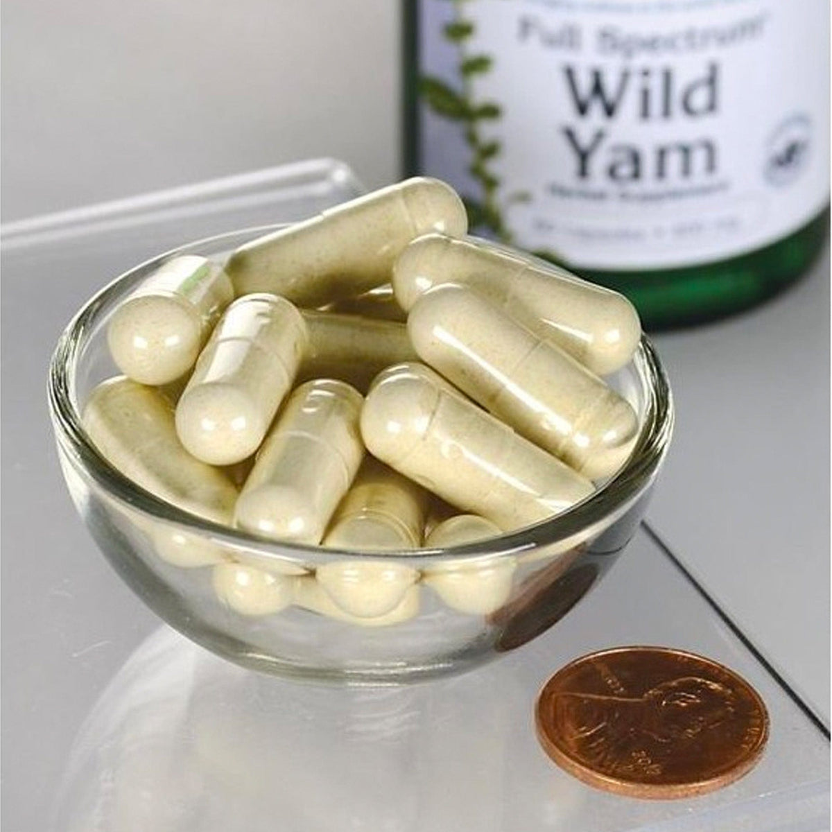Swanson Full Spectrum Wild Yam 400 mg 60 Kapseln – Produktverpackung Vorderseite