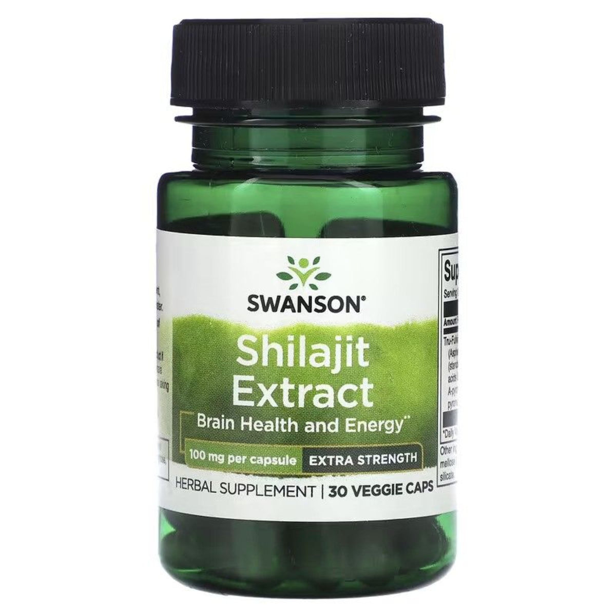 Shilajit Extrakt Extra Strength 100 mg 30 Kapseln von Swanson – Produktbild