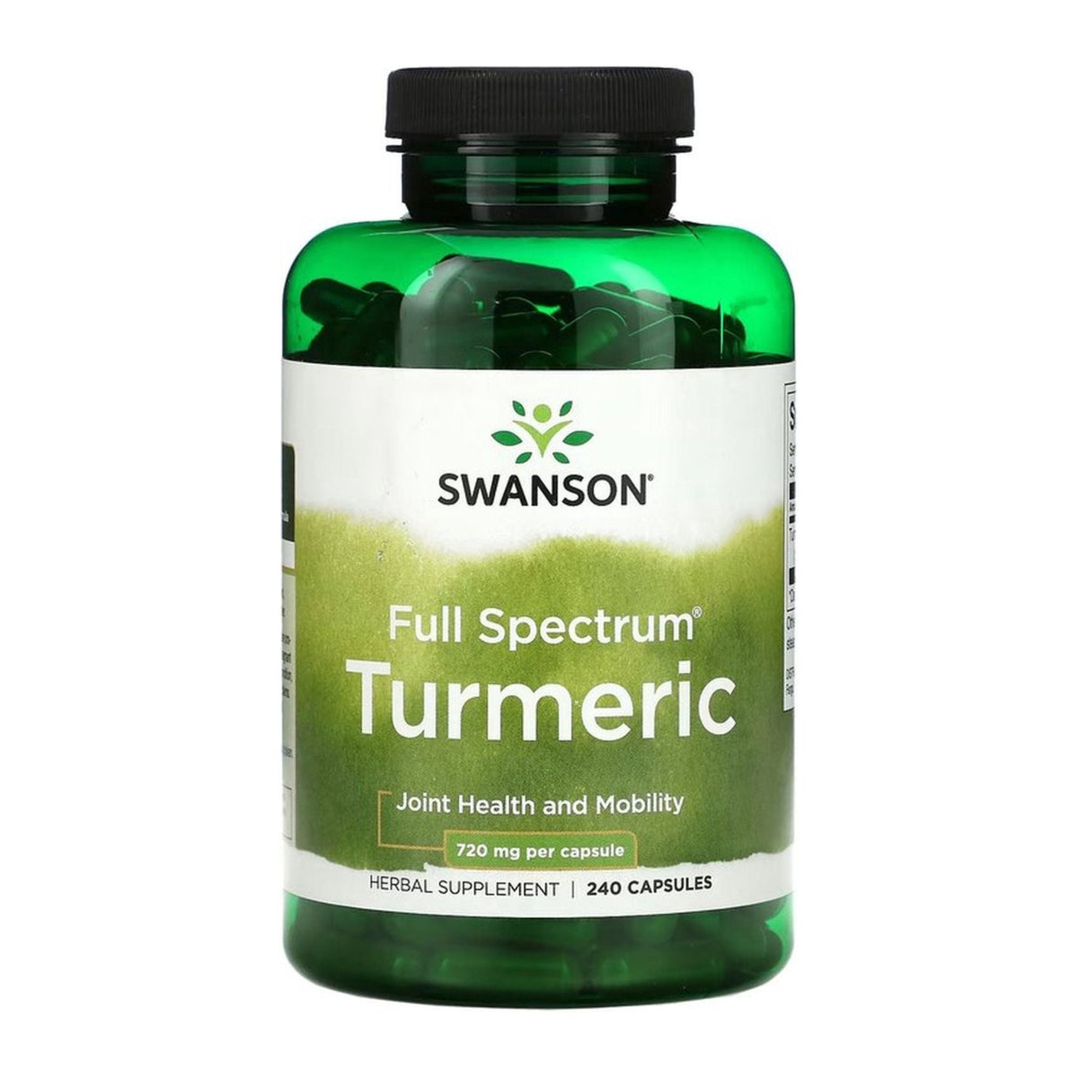 Vollspektrum-Kurkuma 720 mg 240 Kapseln von Swanson – Produktbild