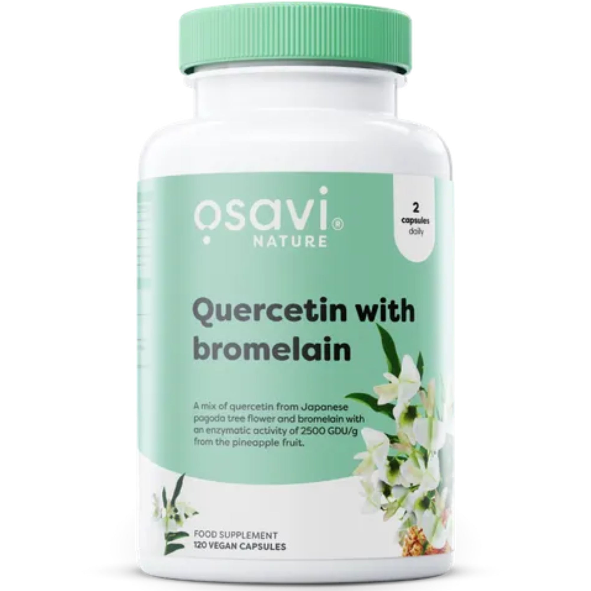 Osavi Quercetin mit Bromelain – 120 vegane Kapseln mit Quercetin und Ananas-Bromelain