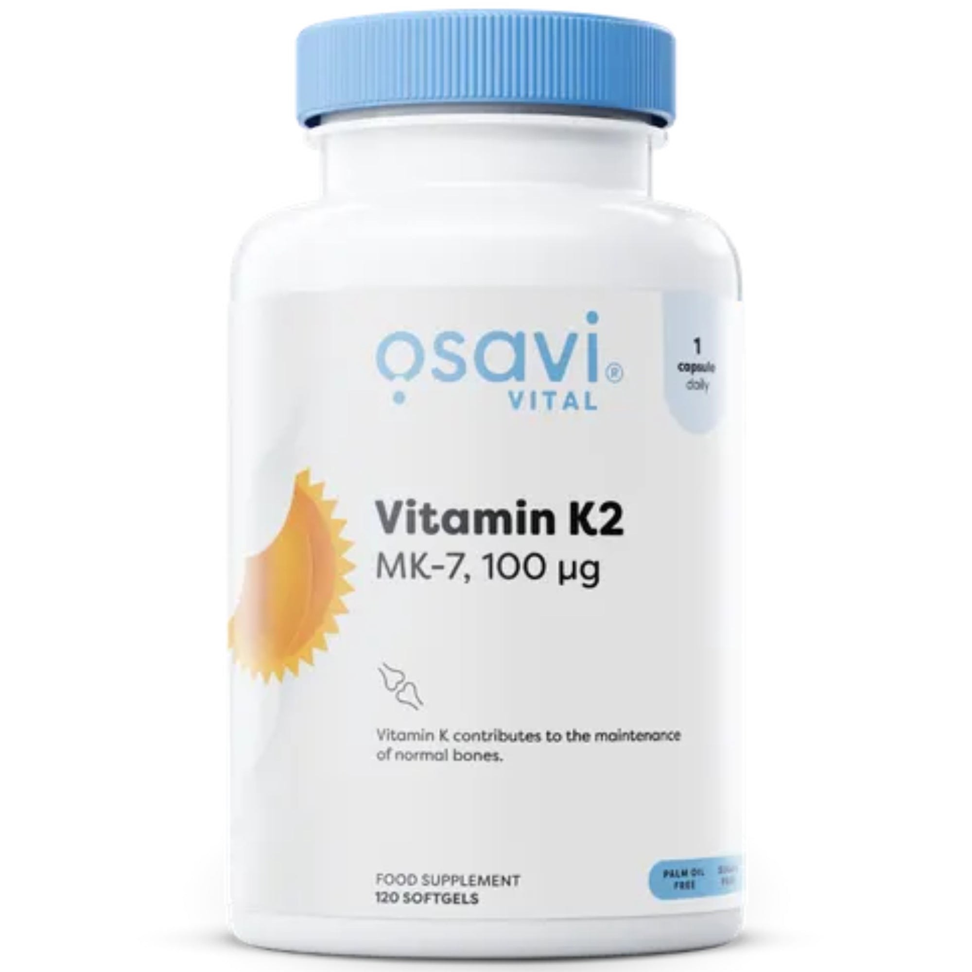 Osavi Vitamin K2 MK-7 100mcg – 120 Softgels mit K2VITAL Menaquinon-7