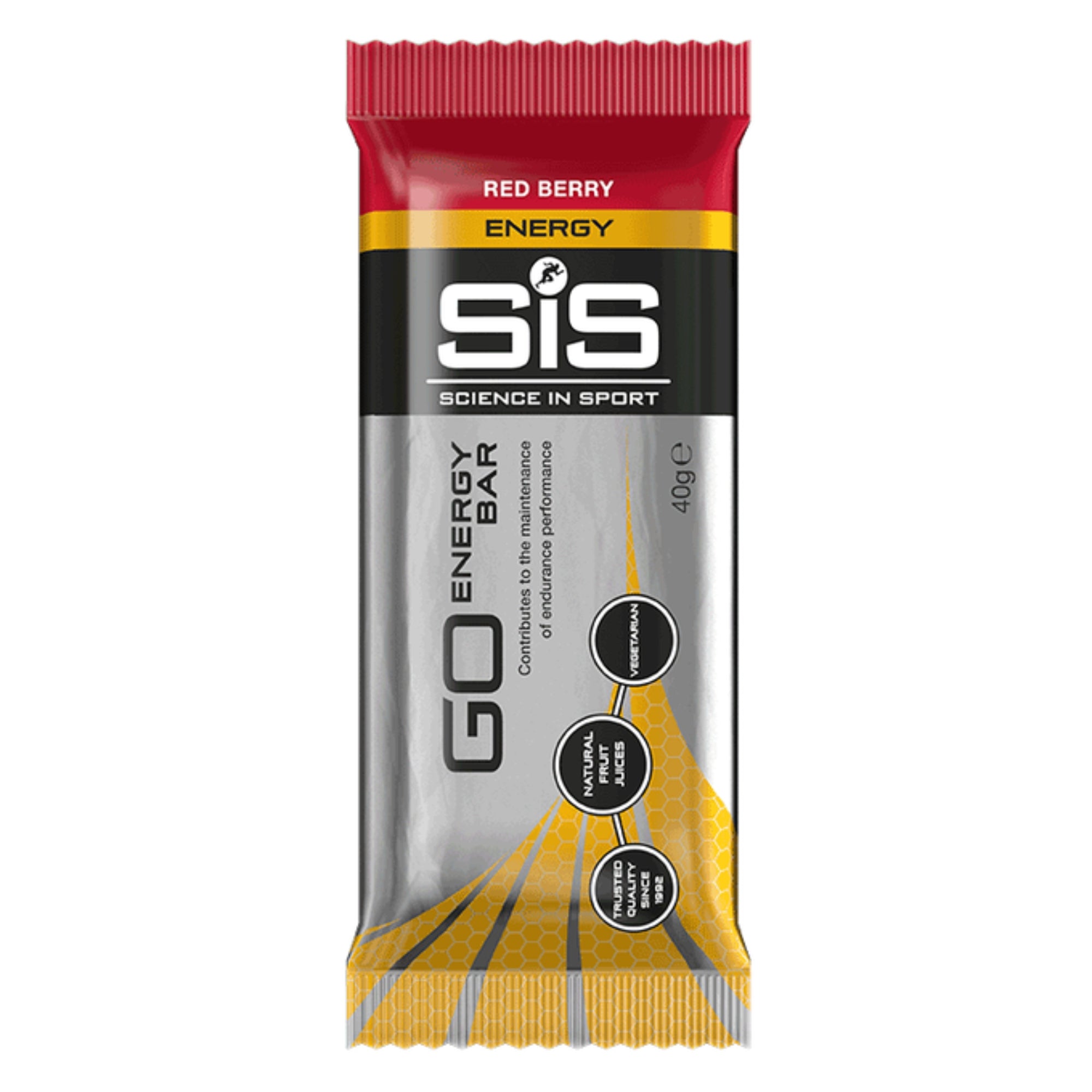 SiS GO Energy Bar | 25 g Kohlenhydrate pro Riegel | 30 Stück | Red Berry