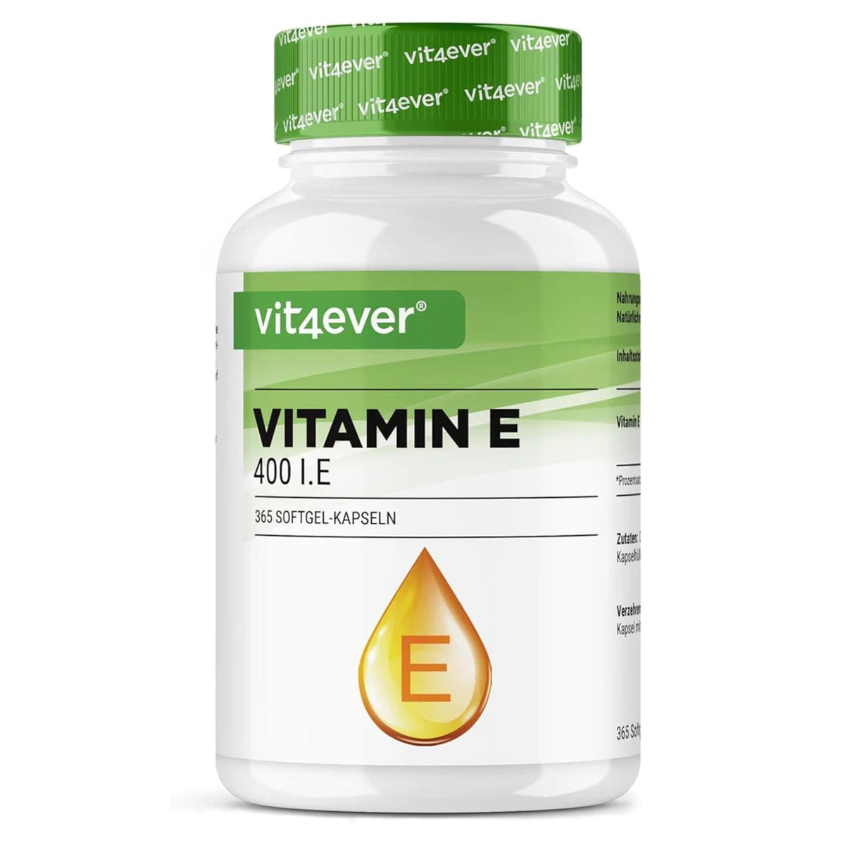 Vitamin E 400 I.E. 268 mg Vit4ever – Nahrungsergänzungsmittel | kaufen in Deutschland und Österreich