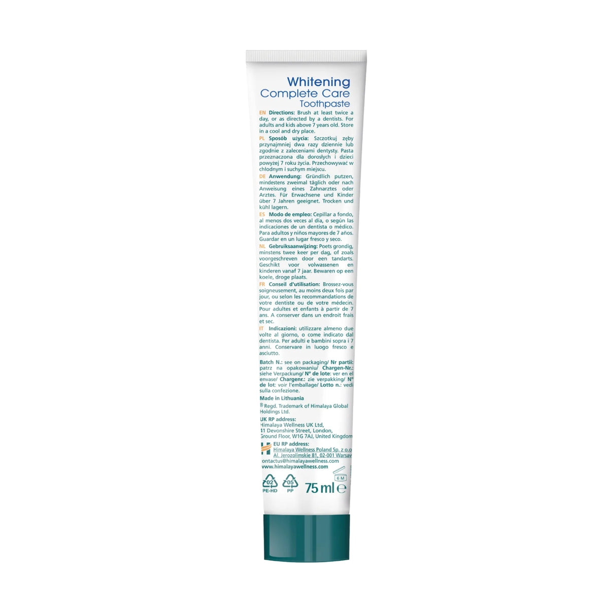 Botanique Whitening Complete Care Zahnpasta Peppermint | 75 ml | Himalaya