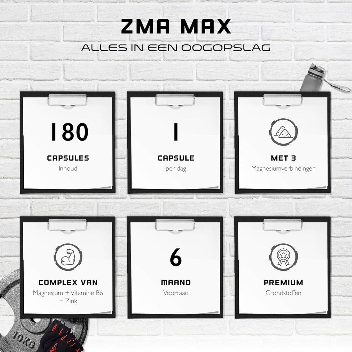 ZMA MAX (Zink, Triple Magnesium & Vitamin B6) | 180 Kapseln | German Elite Nutrition